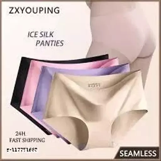 Women's Ice Silk Blend Hipster Panty Pack-2