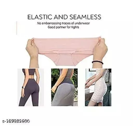 Giwb-89913525 Women's Seamless Hipster Ice Silk Panty (pack Of 2