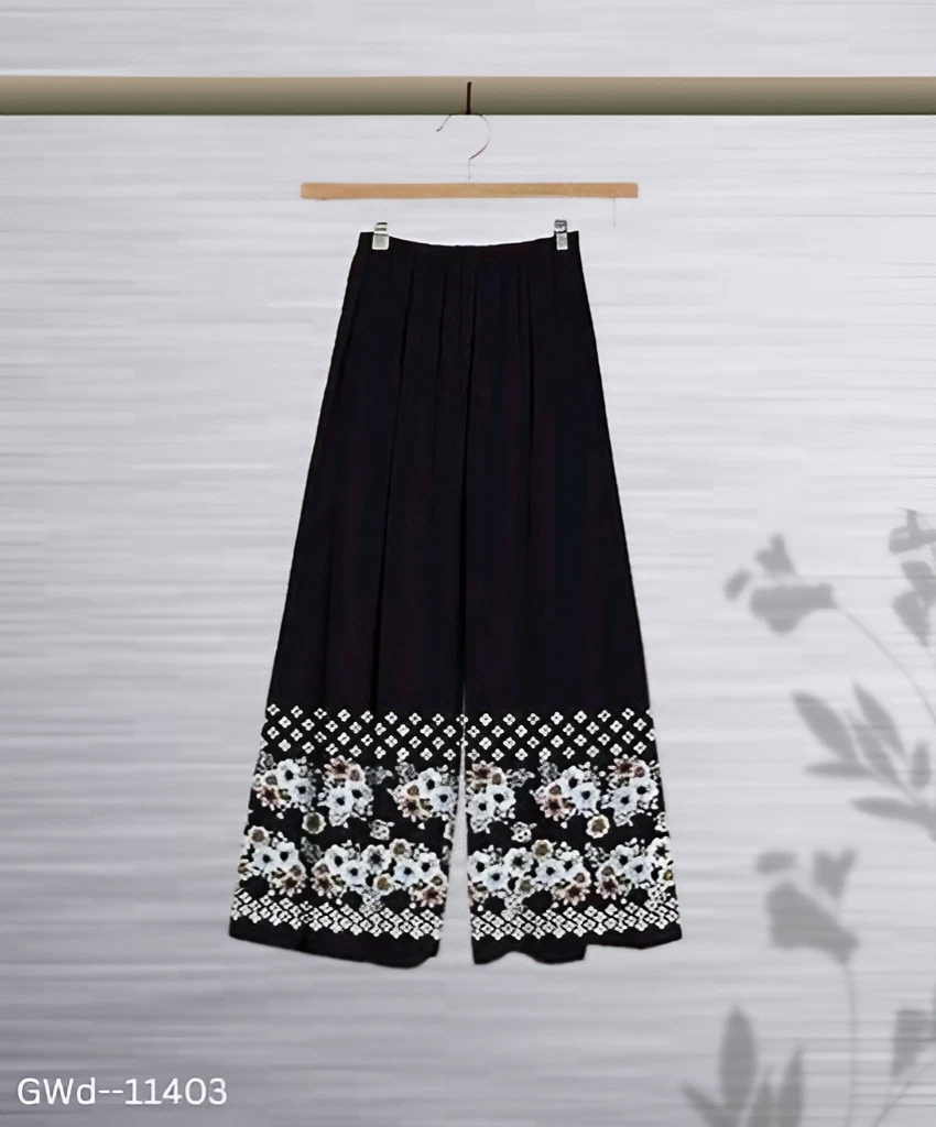 GWd-11403 Stylish Palazzos For Women & Girls - Free Size