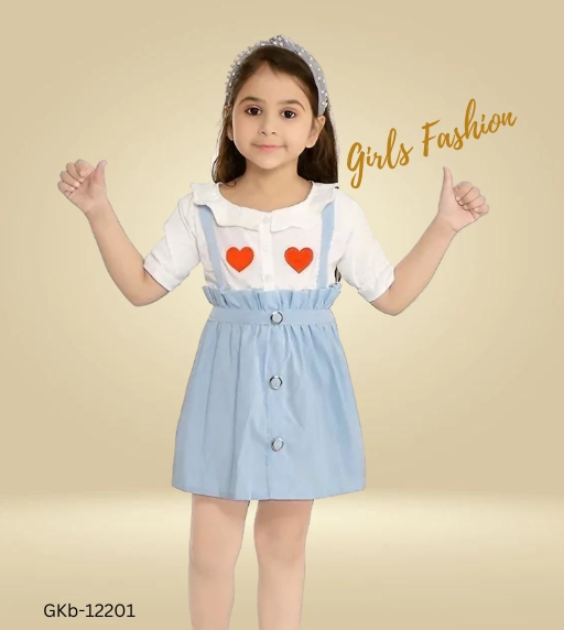 GKb-12201 Half Sleeve Frock For Girls - 4-5 Years