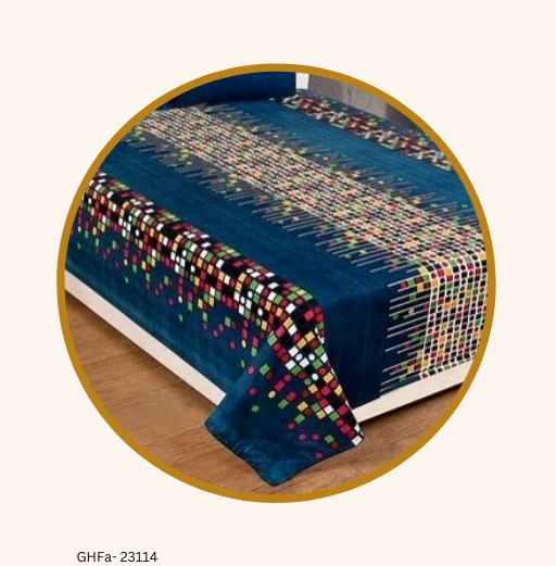 GHFa-23114 3D Bedsheet With 2 Pillow Covers  - Double