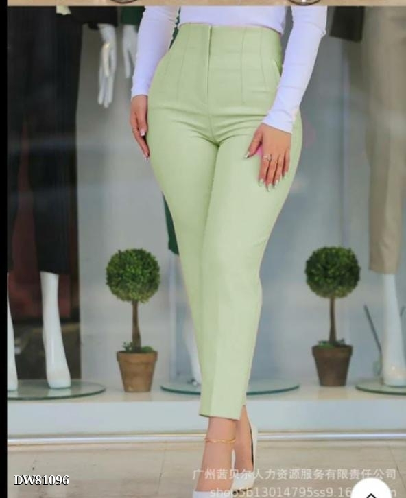 Catalog Name: *🧾 Daily Pants 🧾*🔥 *Beautiful 2023 Summer New Women Pants  High Waist Cropped Straight Work Formal Pants Elegant Casual Daily Pants*  🔥*Fabric - imported**size - 28/30/32/34**Four sizes ava