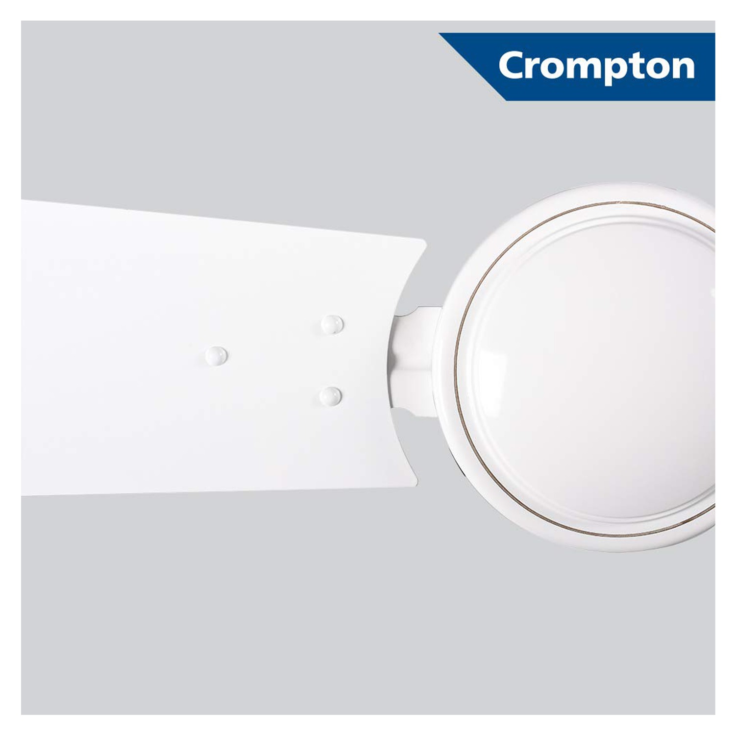 Crompton Brizair 600 MM (24 inch) 4 Blades Anti Rust Small Ceiling Fan (White) - White