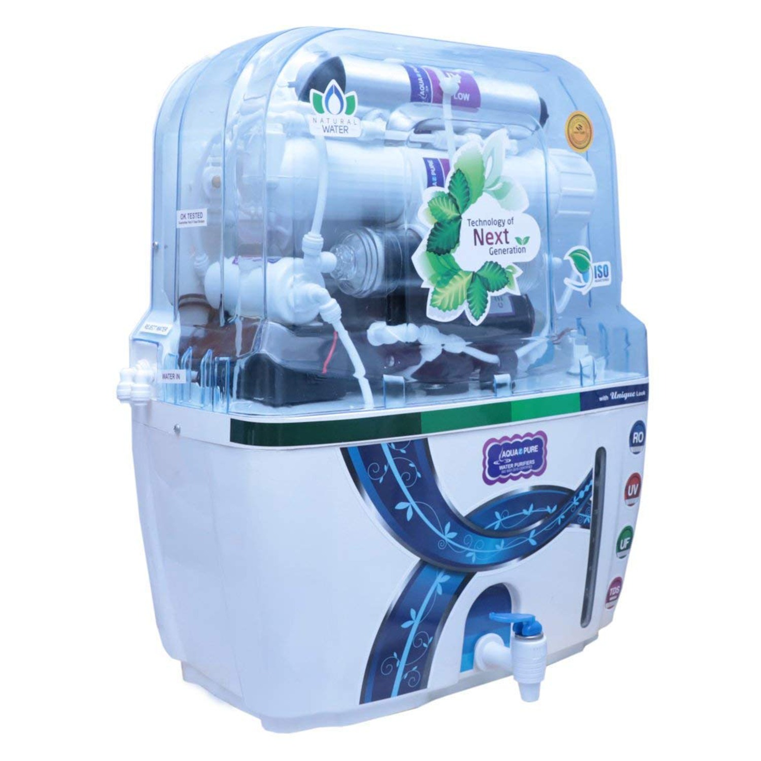 Aqua plus freash 15 Liters RO+UV+UF+TDS Adjuster Water Purifier full kit