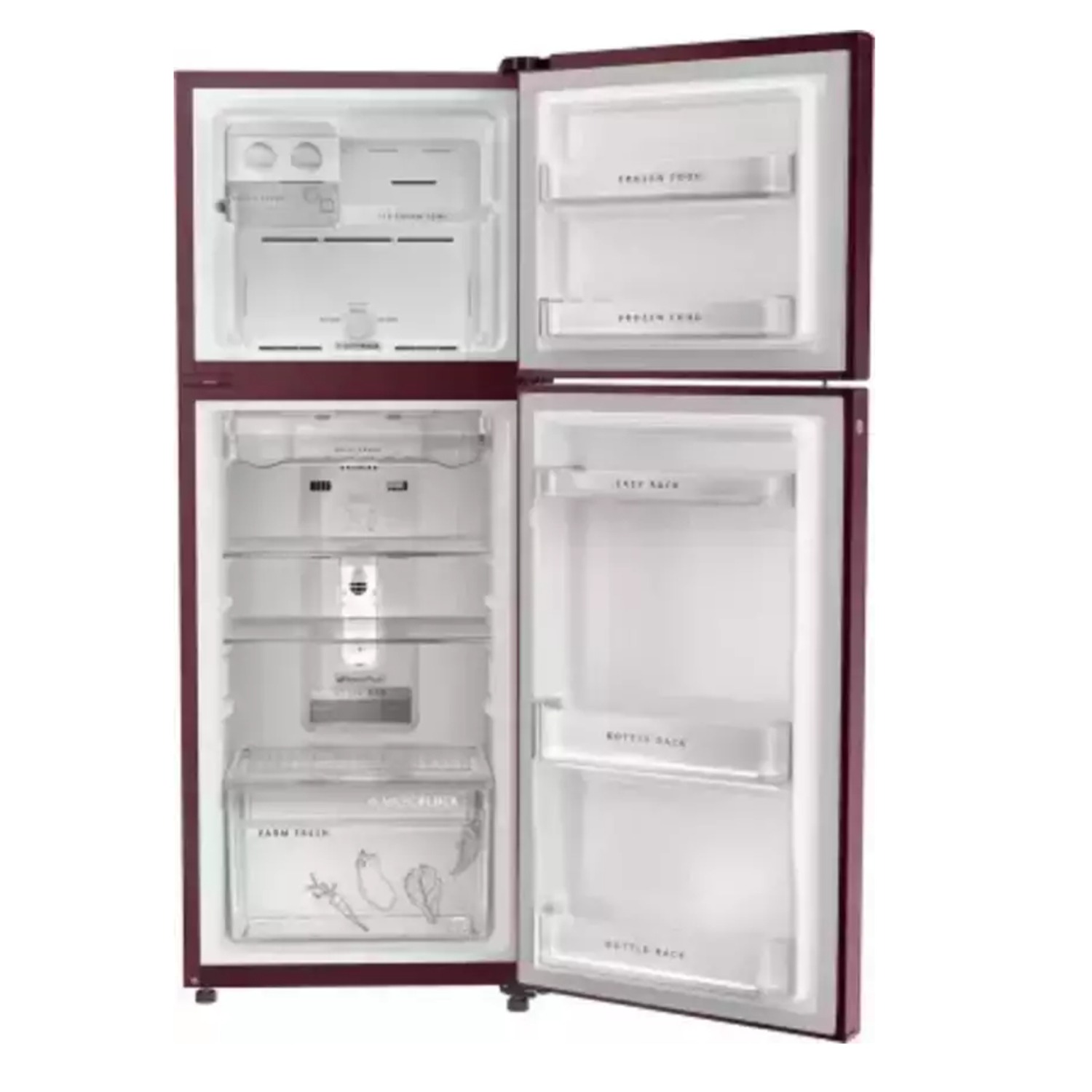 Whirlpool 265 litres Frost Free Double Door 2 Star Refrigerator 22027 (Blue) - Maroon