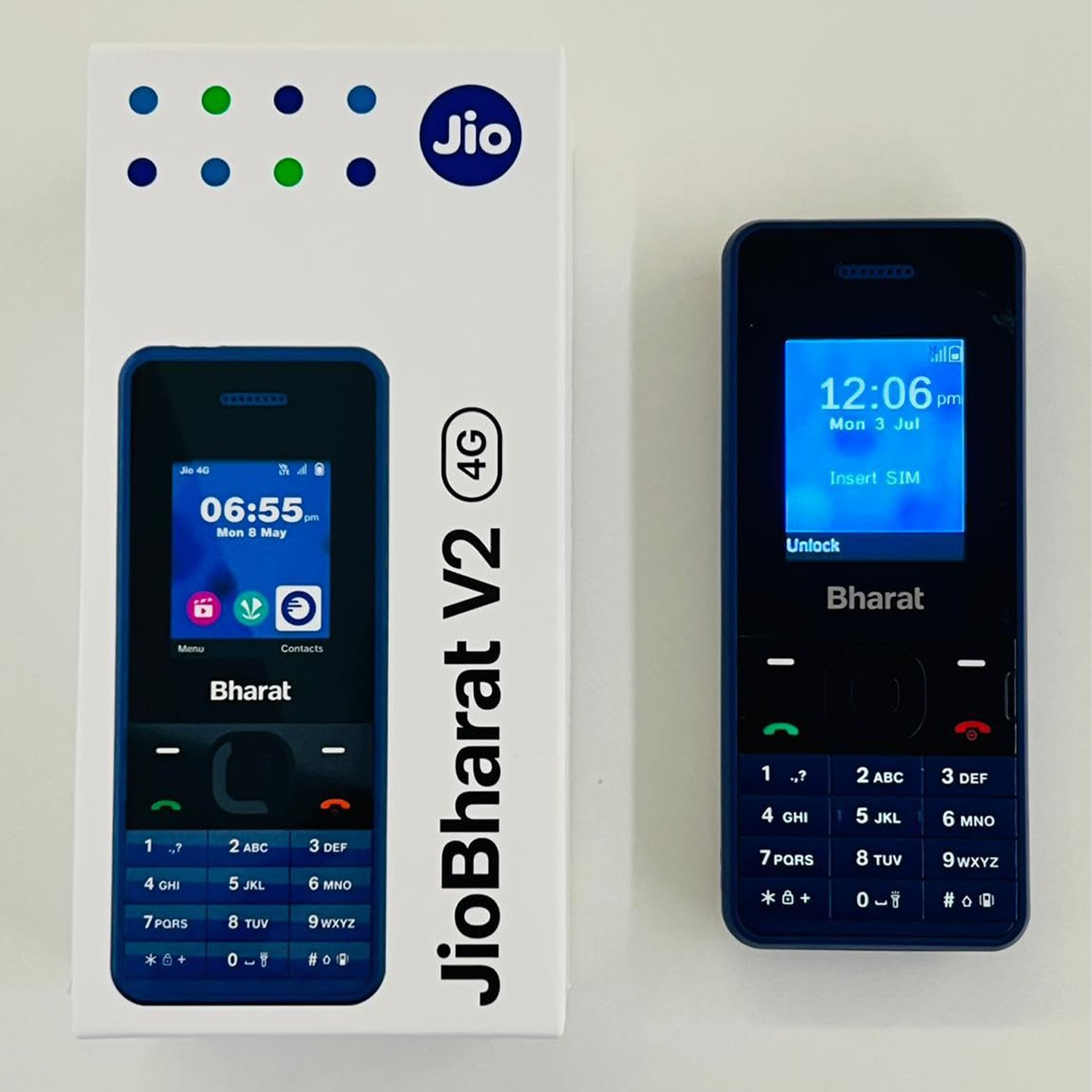 Jio Bharat V2 (4G) (Blue)
