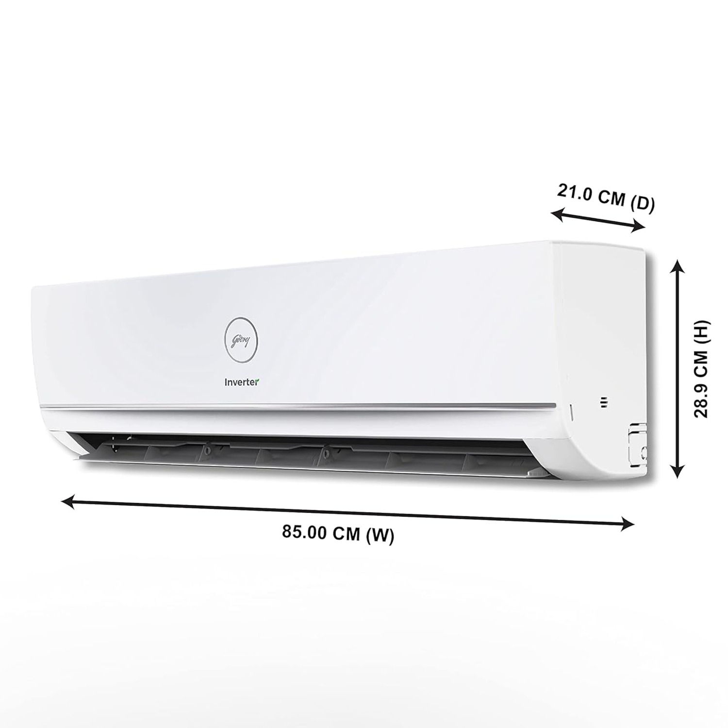 Godrej 1 Ton 3 Star Inverter Split AC Copper, 5-in-1 convertible, Nano-Coated anti-viral filter AC 1T SIC 12TTC3-WWA (White)