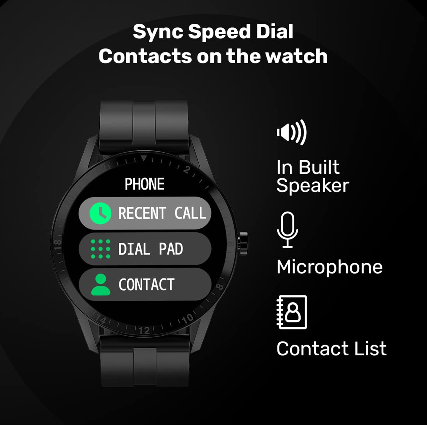 Fire Boltt Fire-Boltt Talk 1.39" Smartwatch Full Touch | Bluetooth Calling (Black) - Black