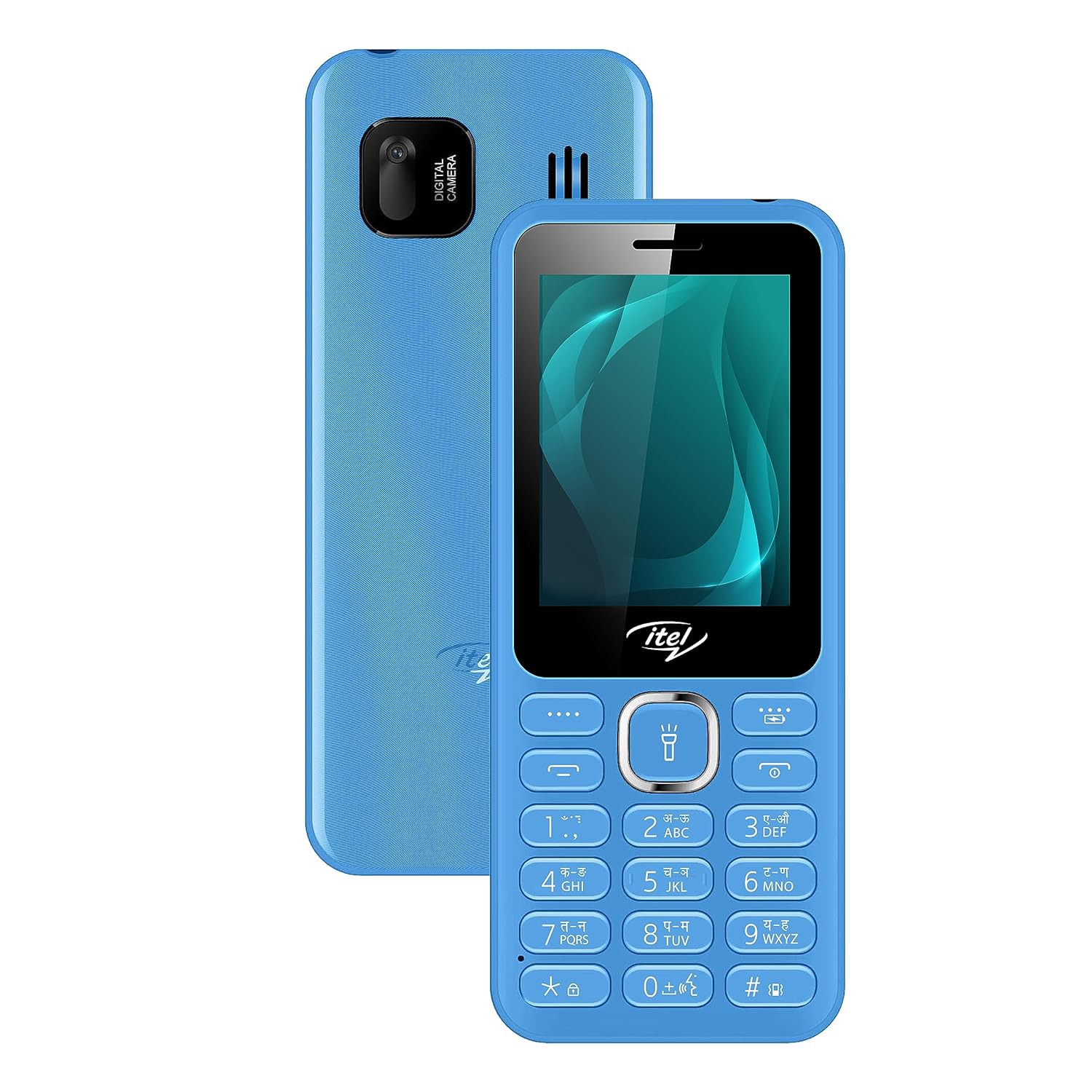 itel it5027 Keypad Mobile Phone with 2.4 inch Display Size |11mm Slim Body| 1200 mAh Battery| King Voice (Blue) - Blue