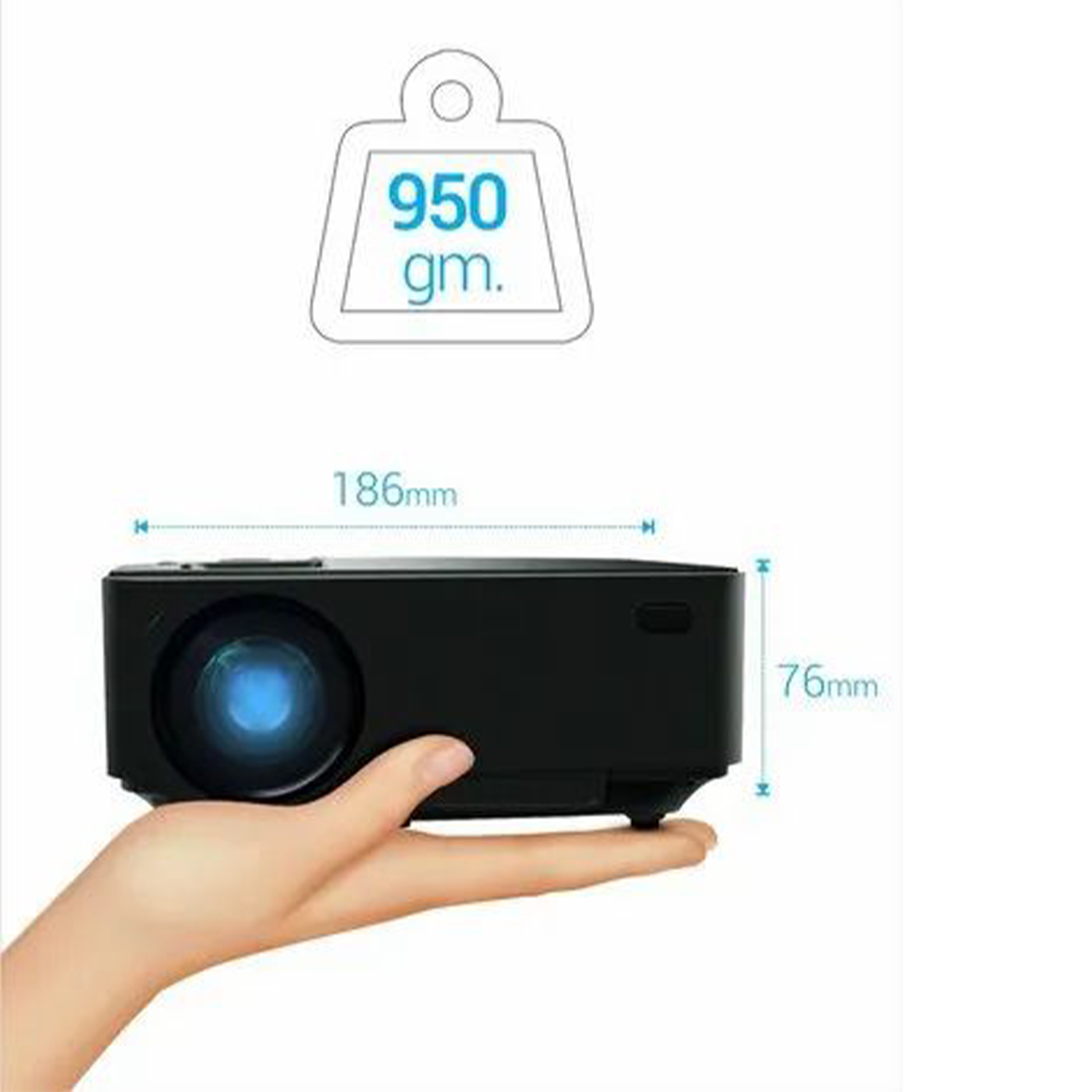 Portronics Beem 100 Projector (Black)