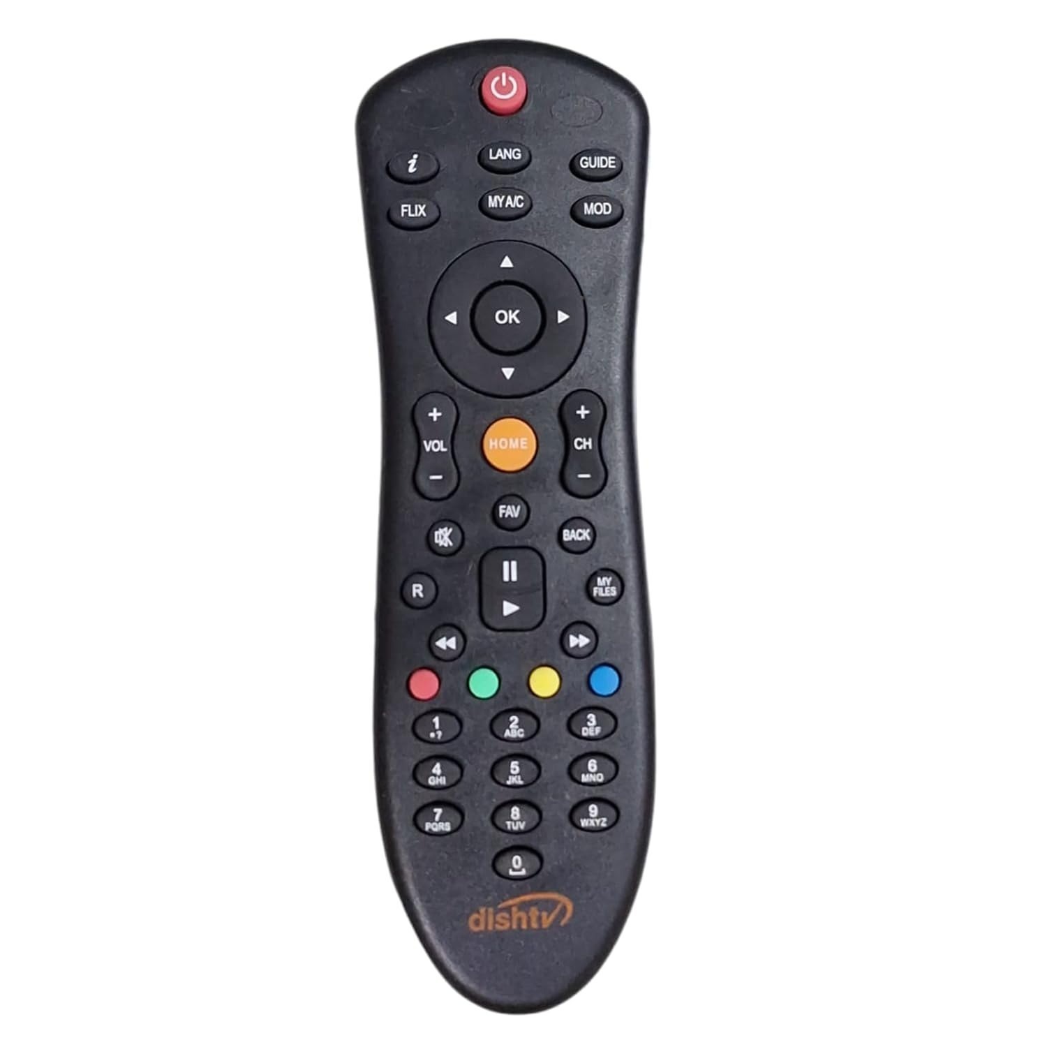 VEV Dish TV Remote Compatible For Dish TV Set Top Box (Black)