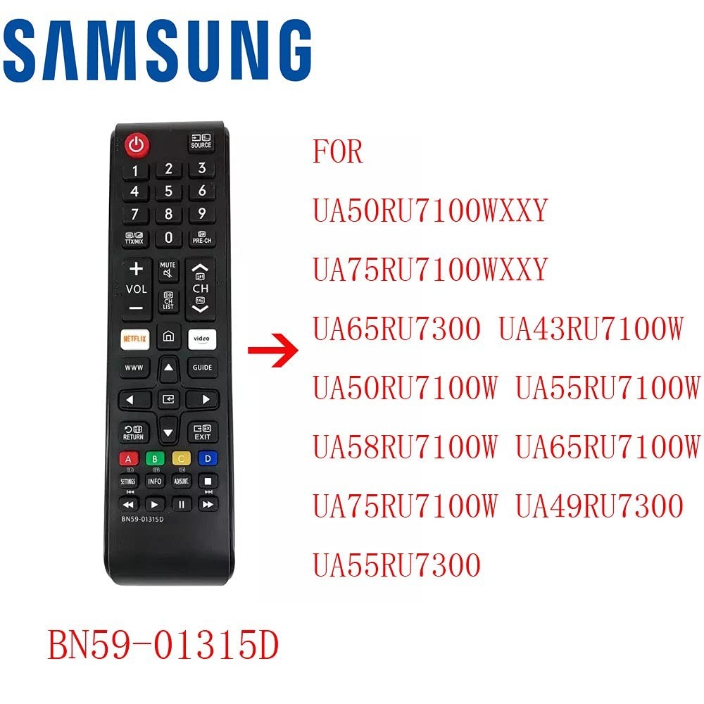 VEV Samsung Remote Compatible for BN59-01315D Samsung LED/LCD Remote (Black)