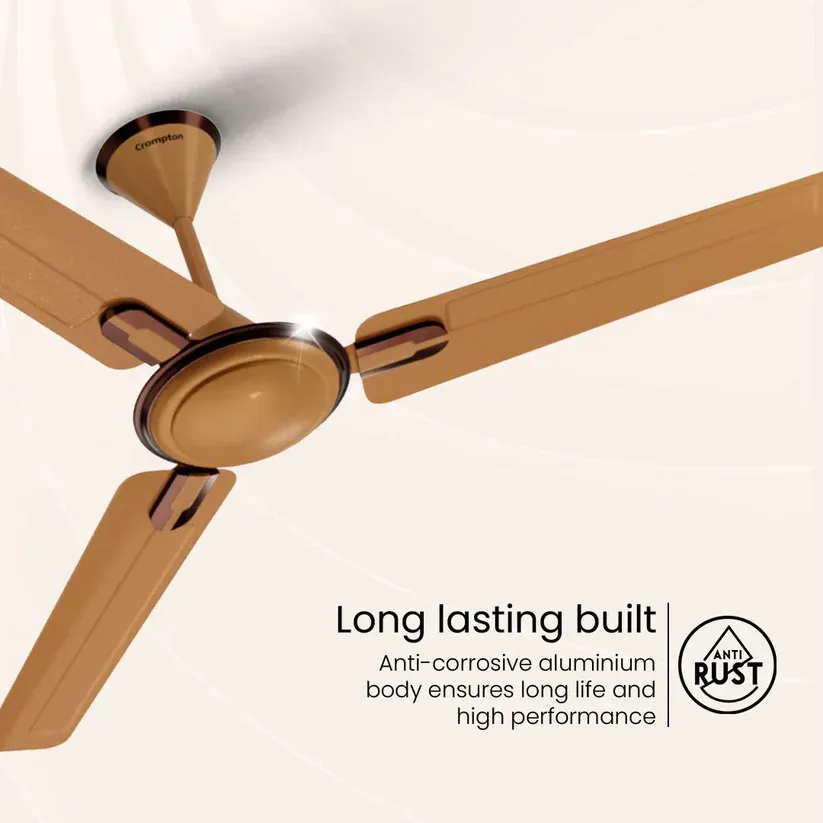 Crompton Ariyabriz Prime 48" 1200 MM 3 Blade Ceiling Fan (Coral Gold)