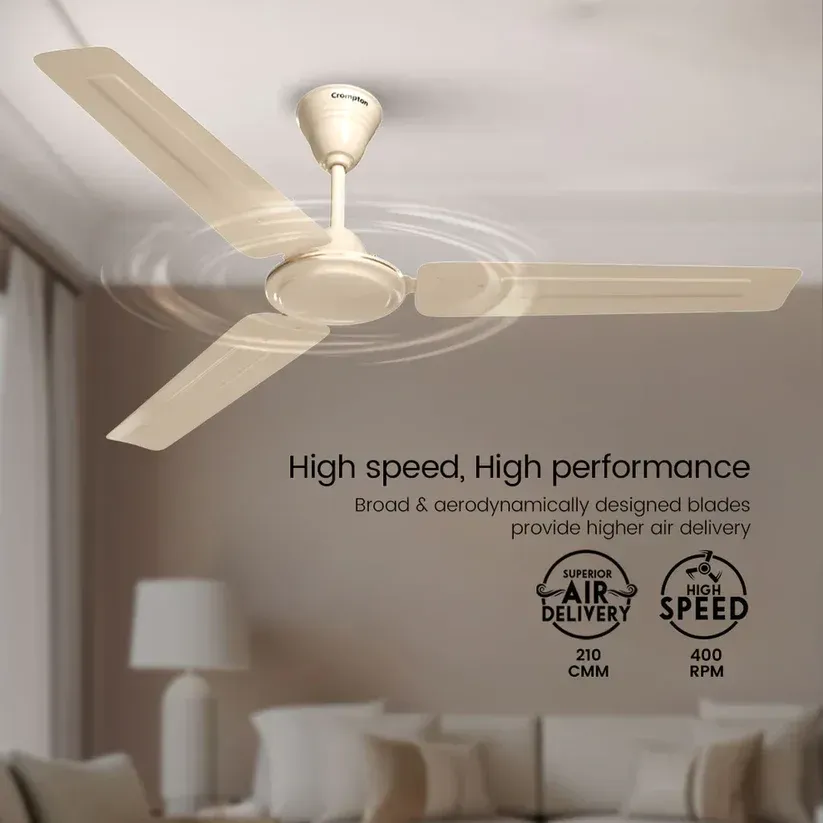 Crompton Sea Bliss 48-inch Ceiling Fan (Ivory) - Ivory