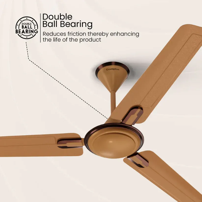 Crompton Ariyabriz Prime 48" 1200 MM 3 Blade Ceiling Fan (Coral Gold)