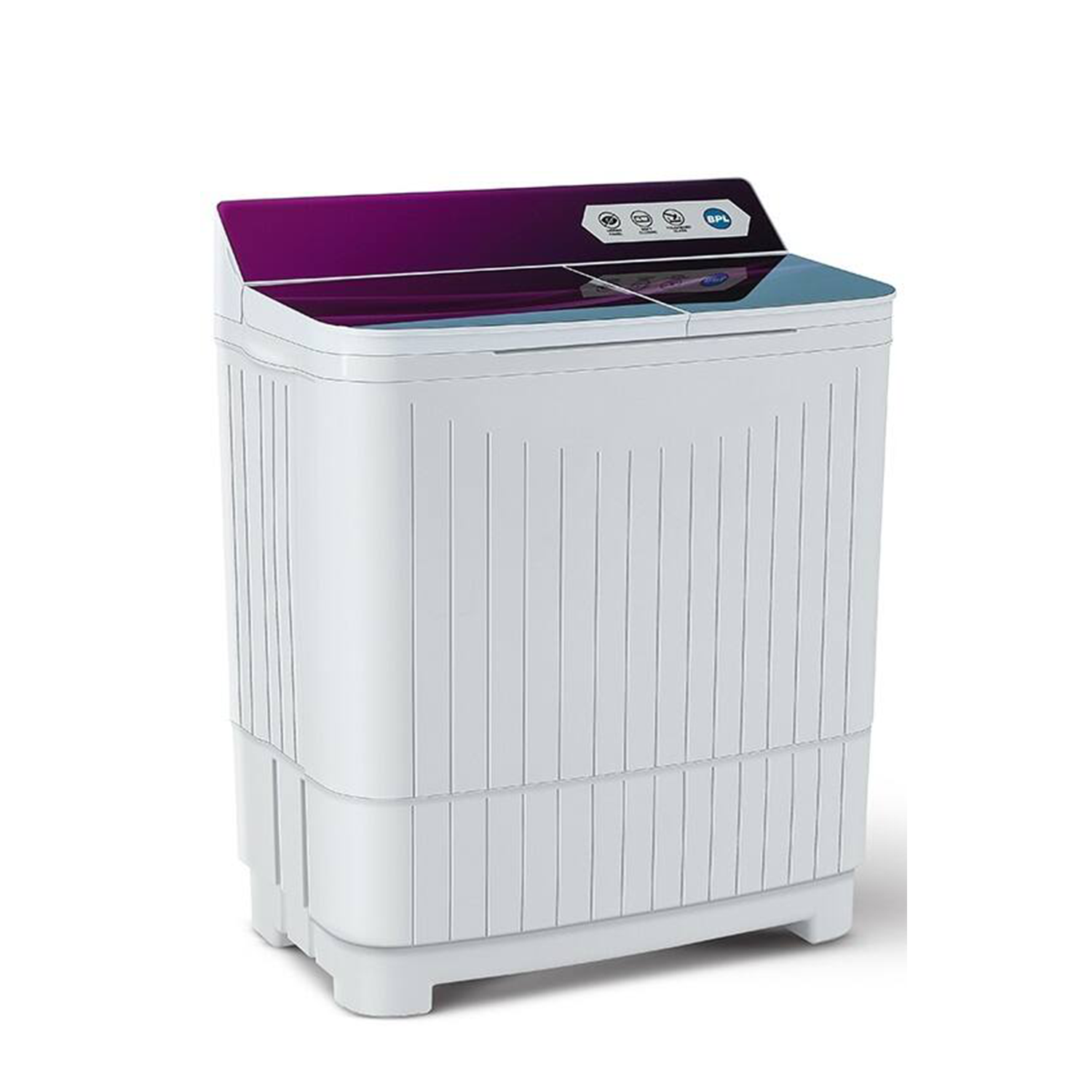 BPL 8 Kg Semi-Automatic Washing Machine with Dual Waterfall and Jumbo Pulsator, BSW-8000PXPP (Purple)