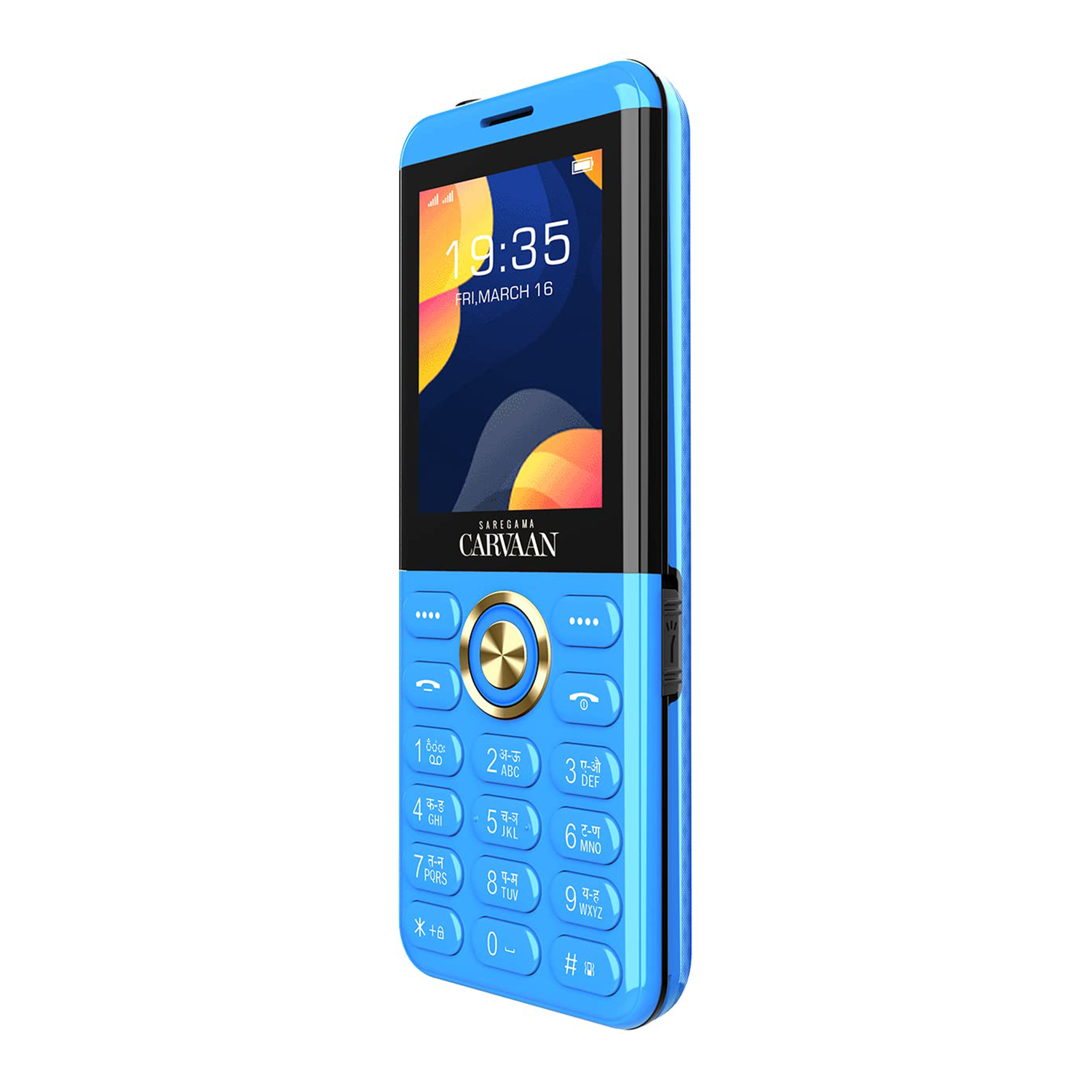 CARVAAN SAREGAMA Hindi (Don M12) Keypad Mobile Phone - 1000 Pre-Loaded Hindi Songs (Blue)
