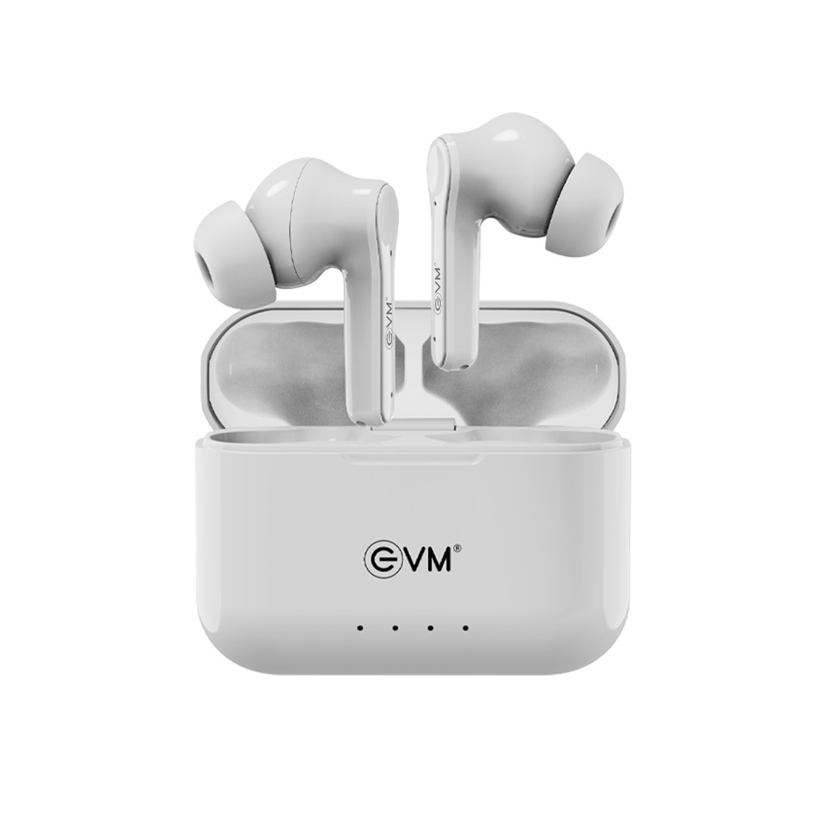 EVM EnZest Neo True Wireless Earbuds - 500mah Case Battery - 25Hrs Playtime - Voice & Touch Assistant (EVM-TWS-K12-White)
