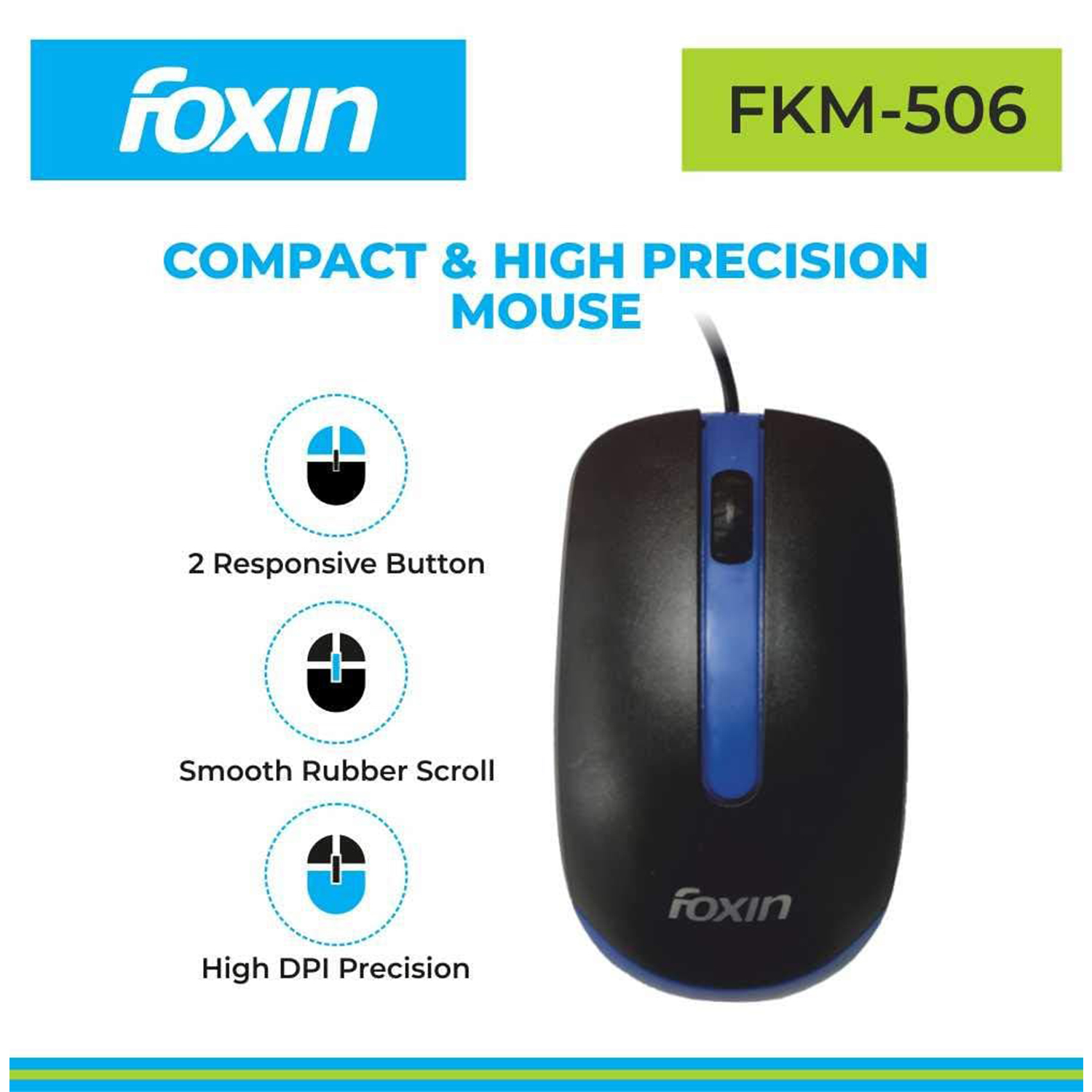 Foxin FKM-506 PRO Multimedia Keyboard & Mouse Combo (Black)