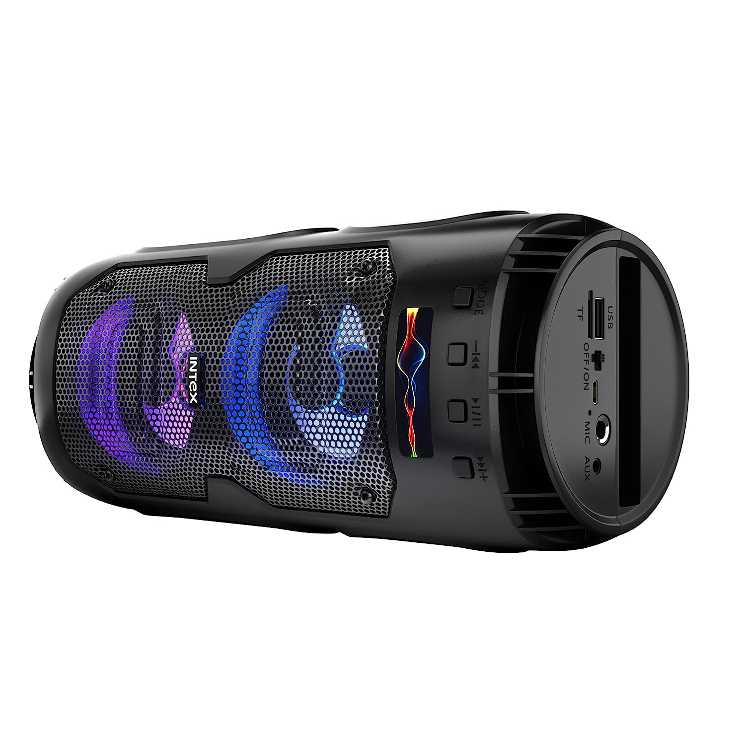 Intex BEAST 1003 Portable Wireless BT Speaker with 12W Sound Output, Up to 8 Hrs Music Play Time, True Wireless Feature, Multi-Connectivity Modes (Black)