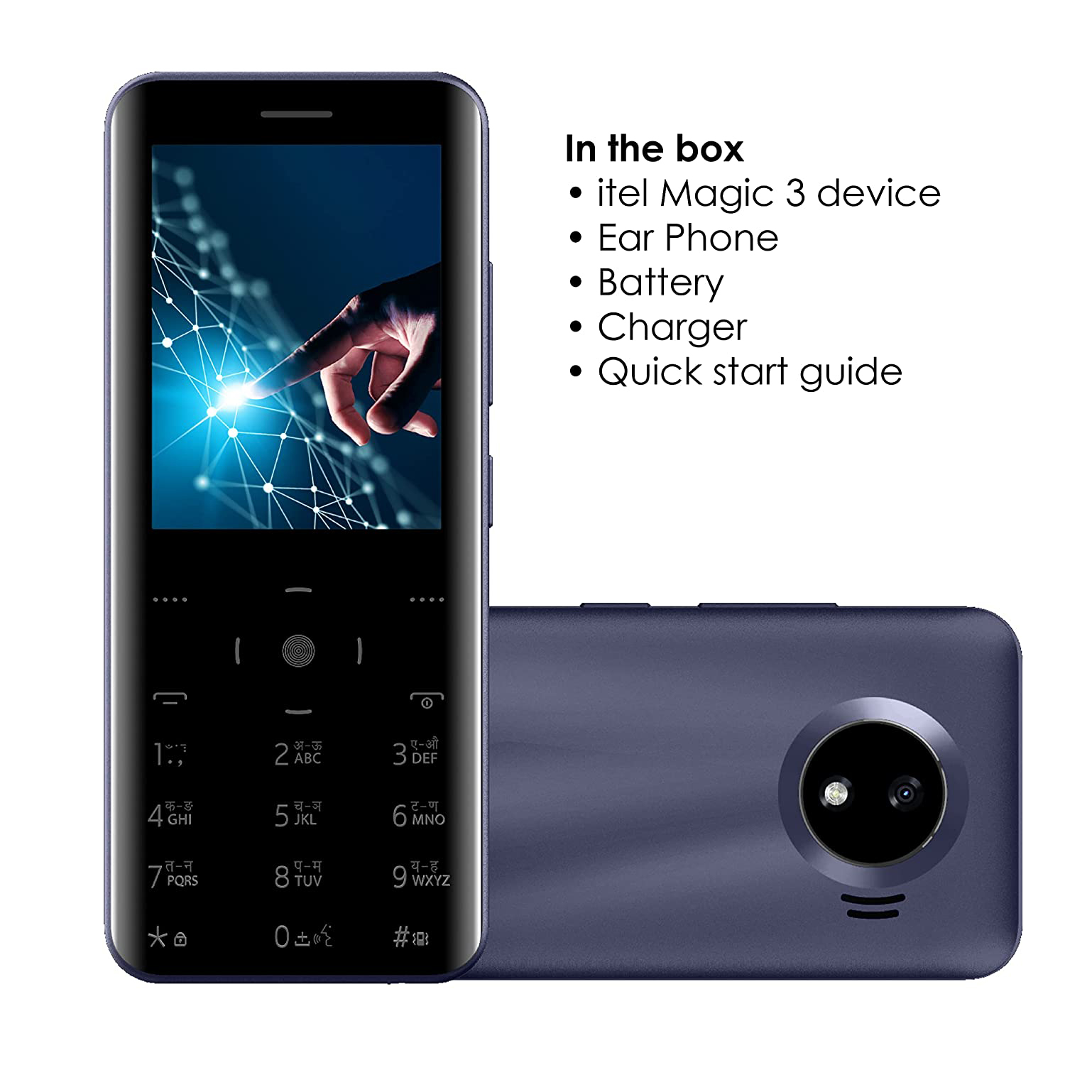 itel MAGIC 3 Wi-Fi Bluetooth, USB, Smart Touch Keypad (Black)