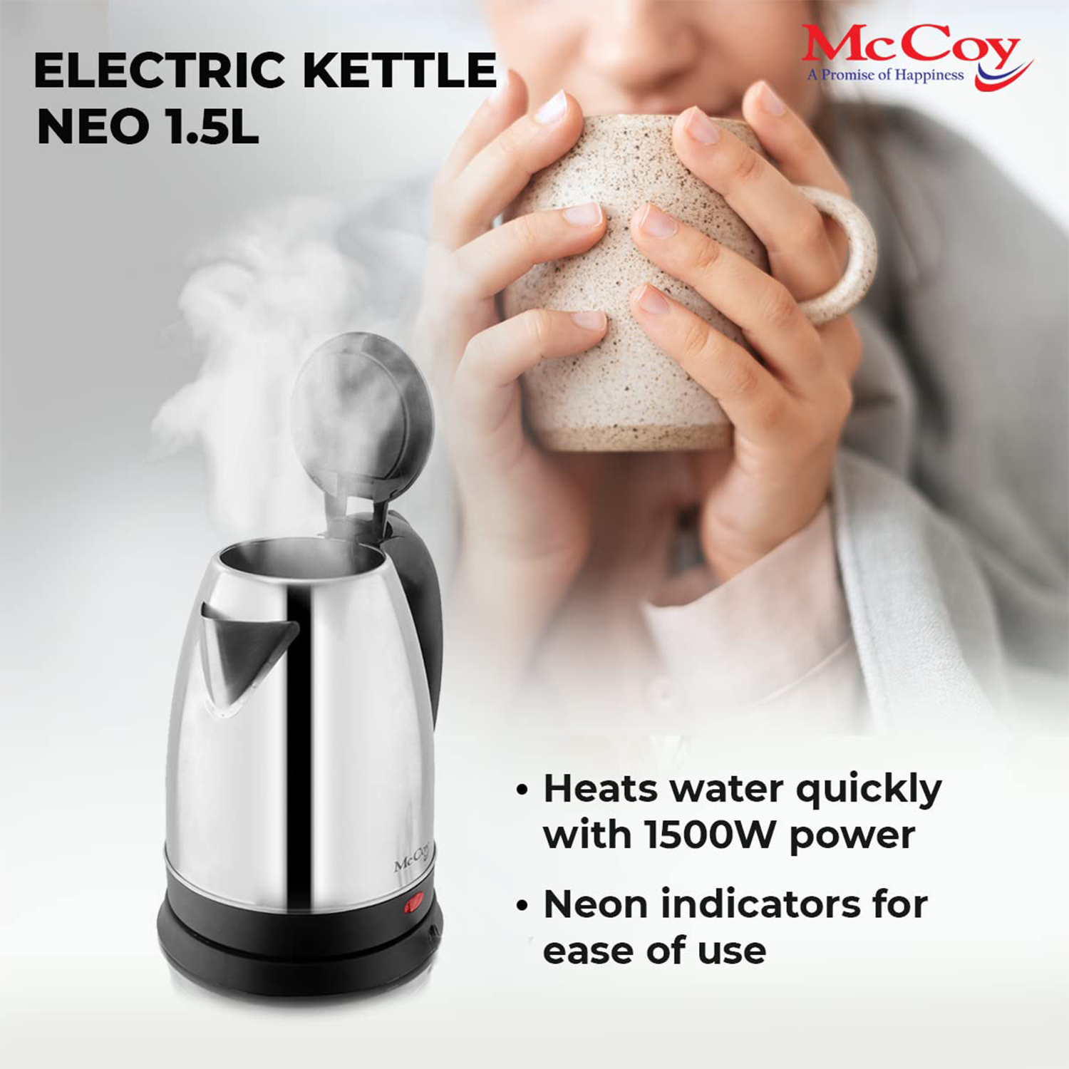 McCoy NEO 1.5-Litre Electric Kettle