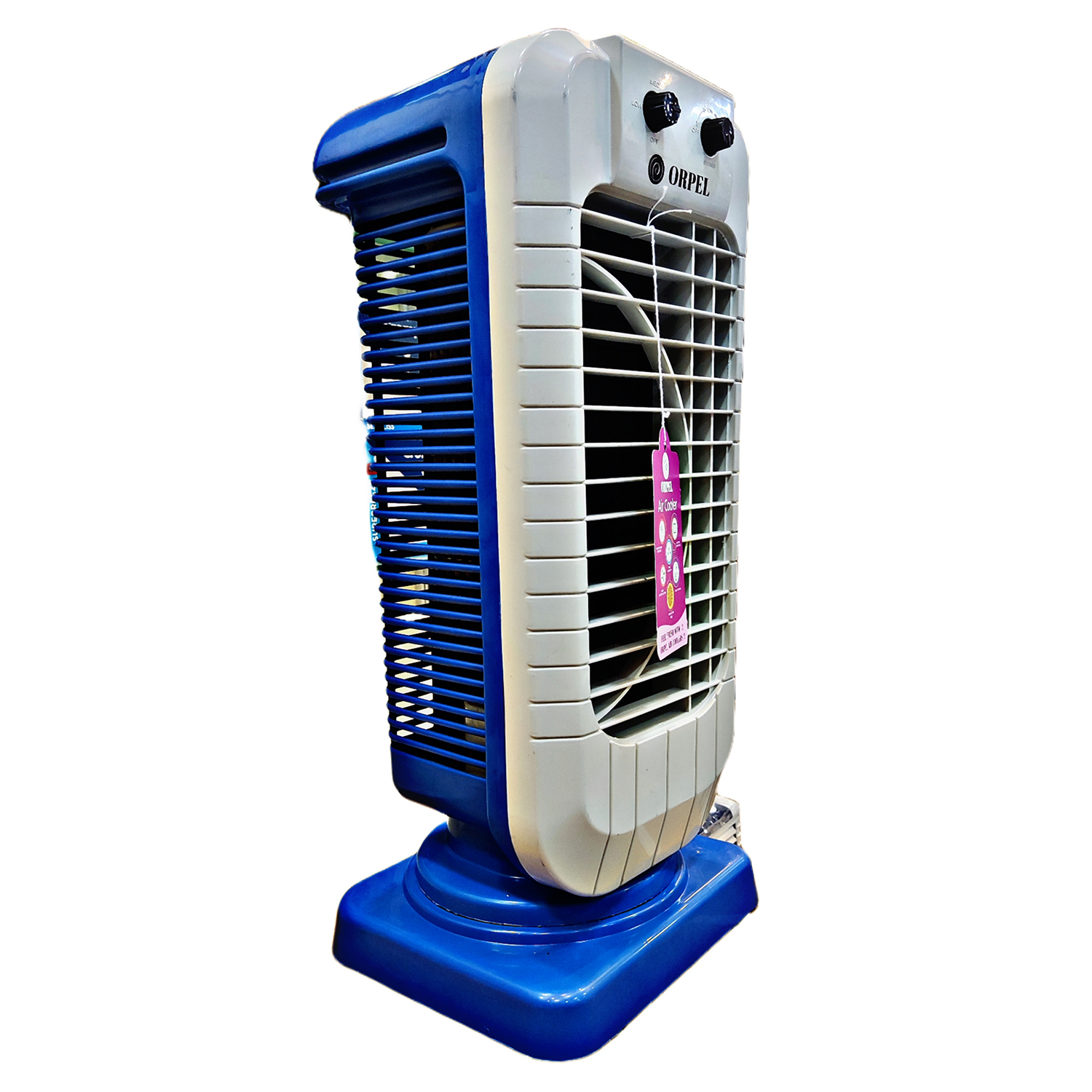 ORPEL Rotating Tower Fan | High Cooling Efficiency (White & Blue)