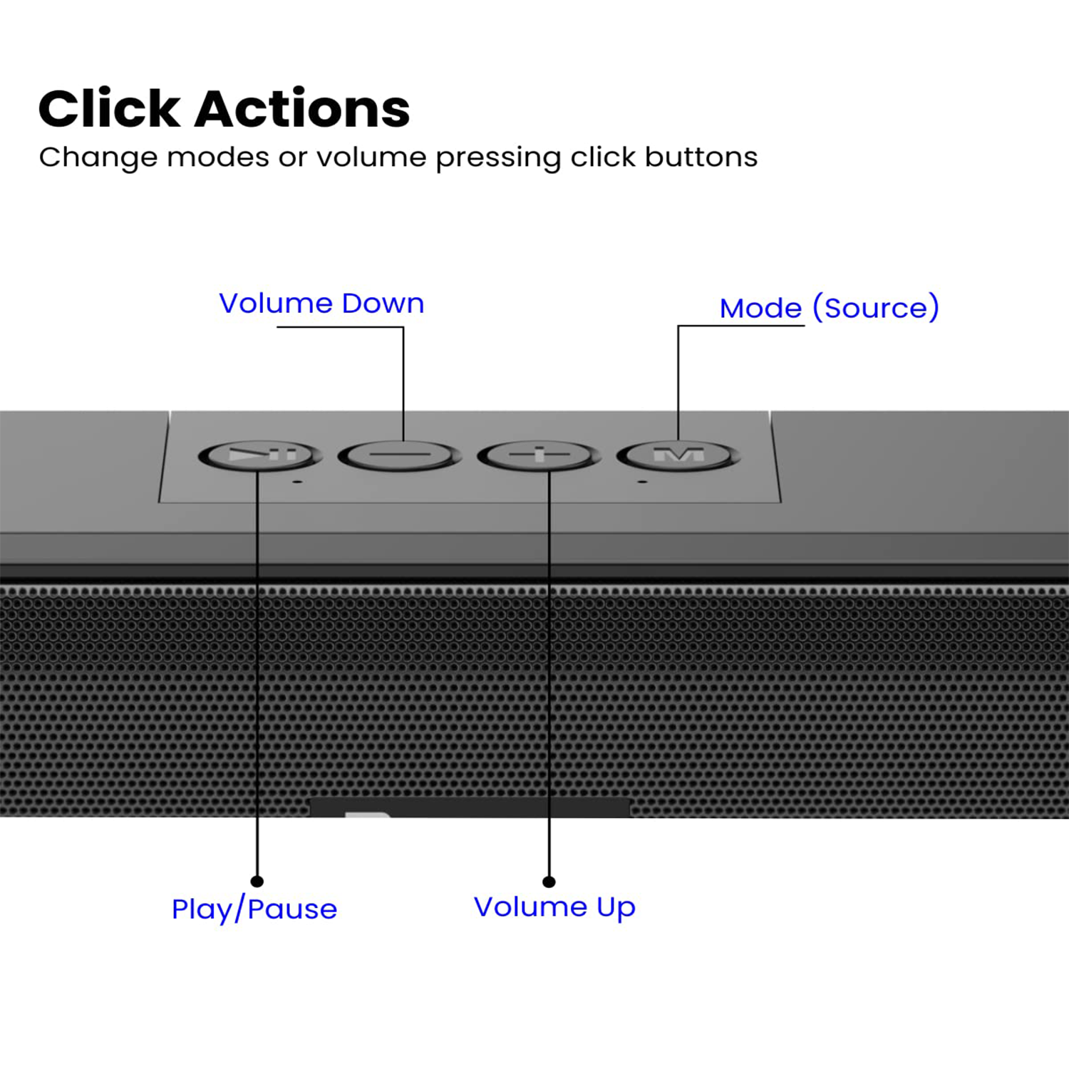 Portronics Radian 16W Bluetooth Stereo Soundbar with Multicolour LED Lights, in-Built FM Radio, Built in Mic, Aux in 3.5mm, Micro SD Slot(Black)