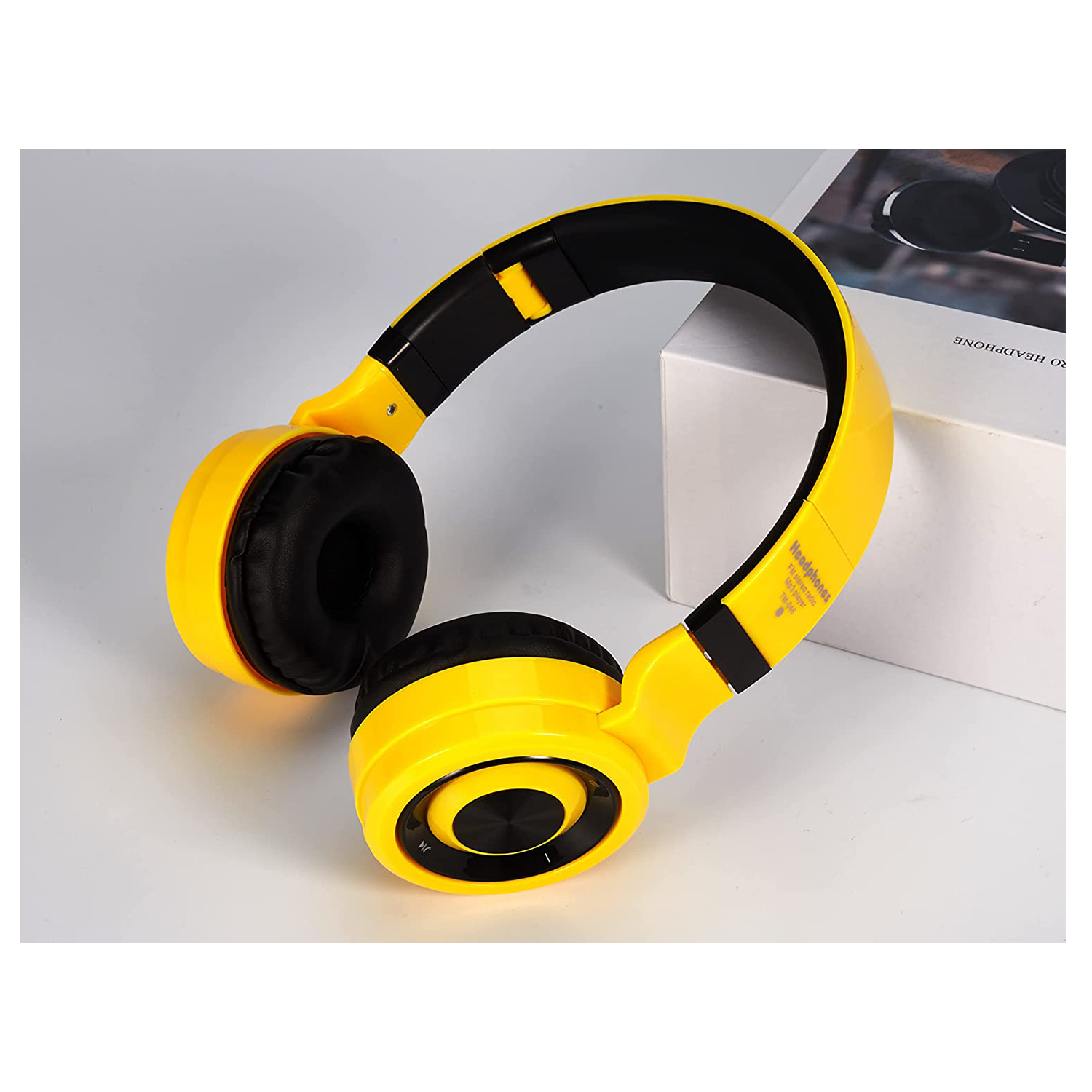 RD BH-202 On-Ear Headphone with FM and Memory Card Support (Yellow)