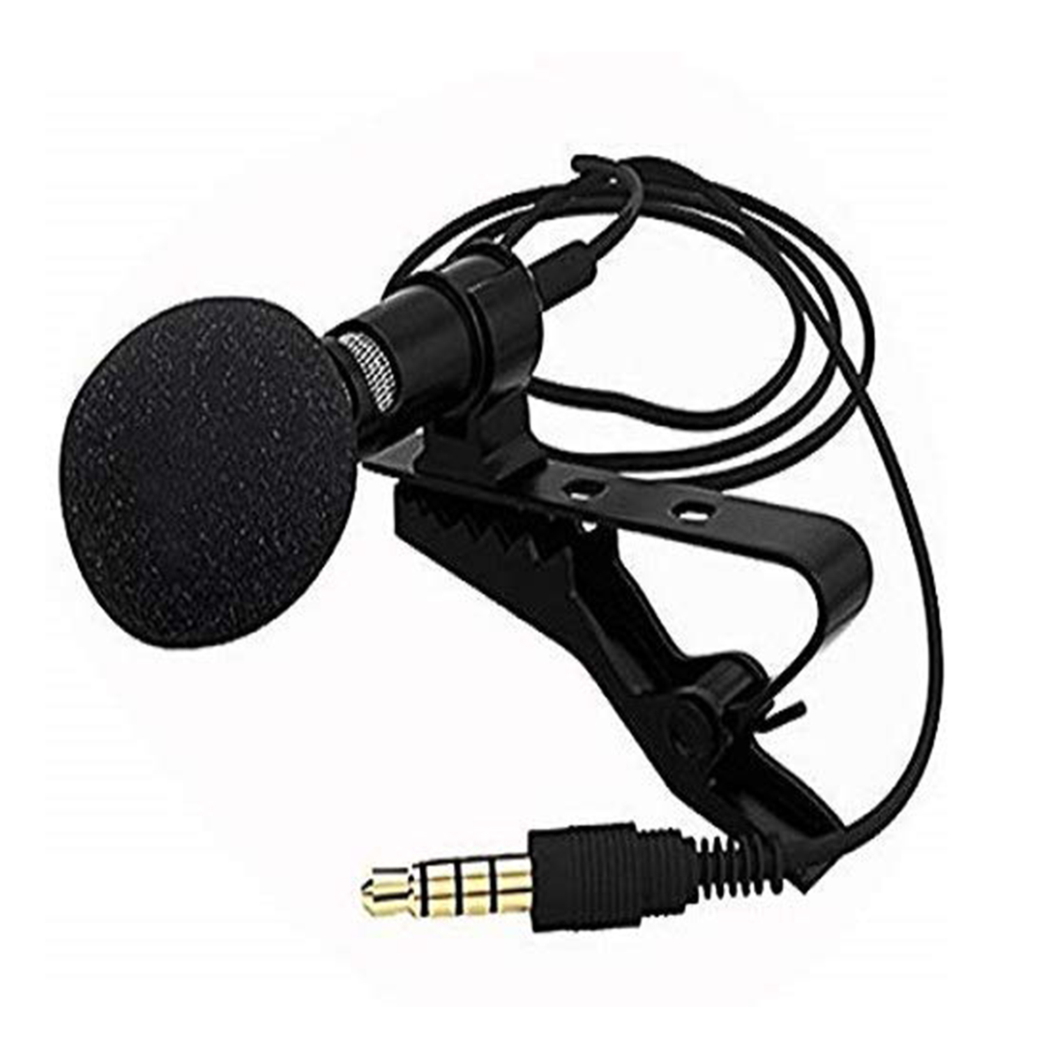 RD M-1 India Caller mic 1.5mm /Clip Microphone for YouTube, Collar Mike, Voice Recording (Black)