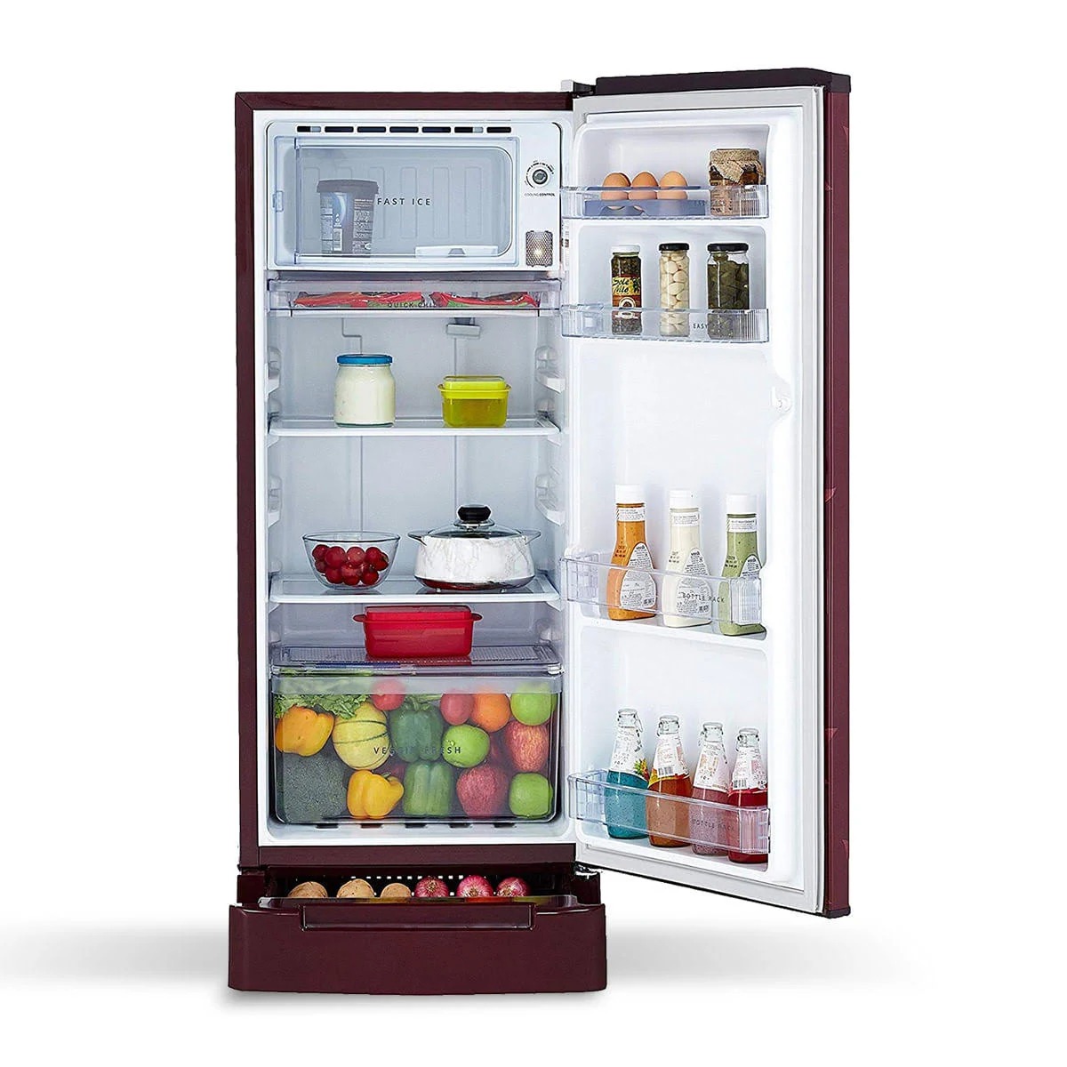 Whirlpool 192 Litre Direct Cool Single Door 2 Star Refrigerator 73215 (Maroon)