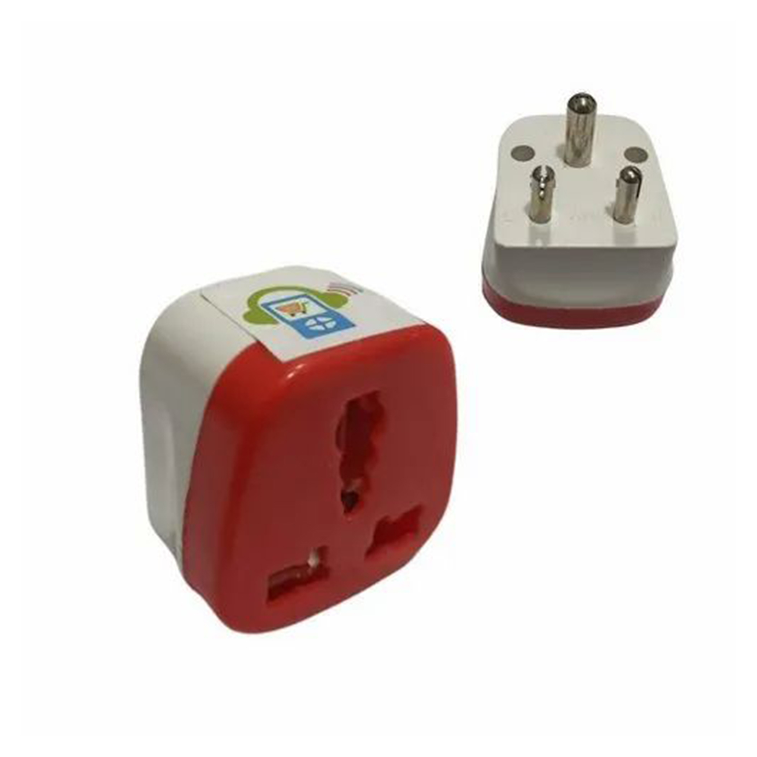 Shreyam SE 164 Universal Conversion Plug 3 PIN| 5-15 Amp Converter | 1 PC (White & Red)