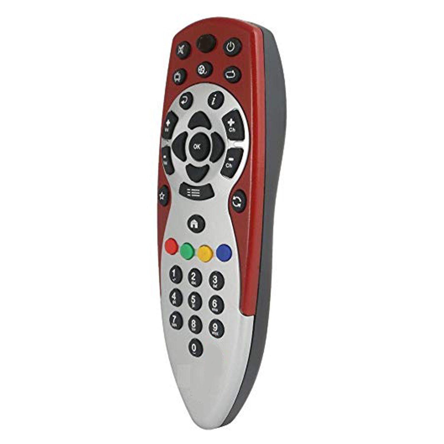 VEV Reliance Remote Control for Reliance Big Tv Set Top Box SD (Red & Sliver)