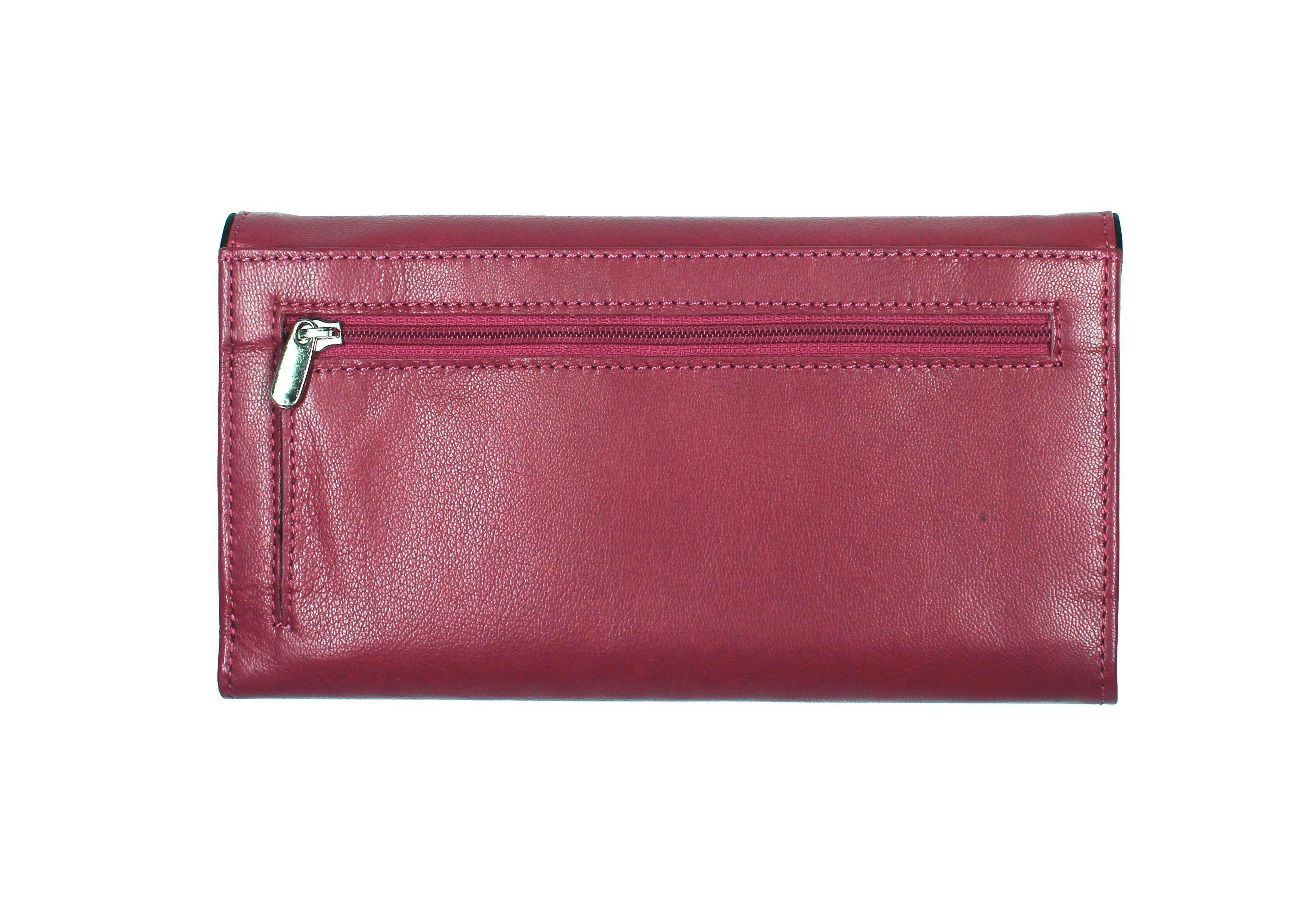 F&T Leather Genuine Leather Formal standard RFID Secured clutch (FT3005C) - 7.48 Inch, Hot Pink, Hot Pink, 1 Clutch, Flavour and Trends Pvt. Ltd., 185gm, Clutch