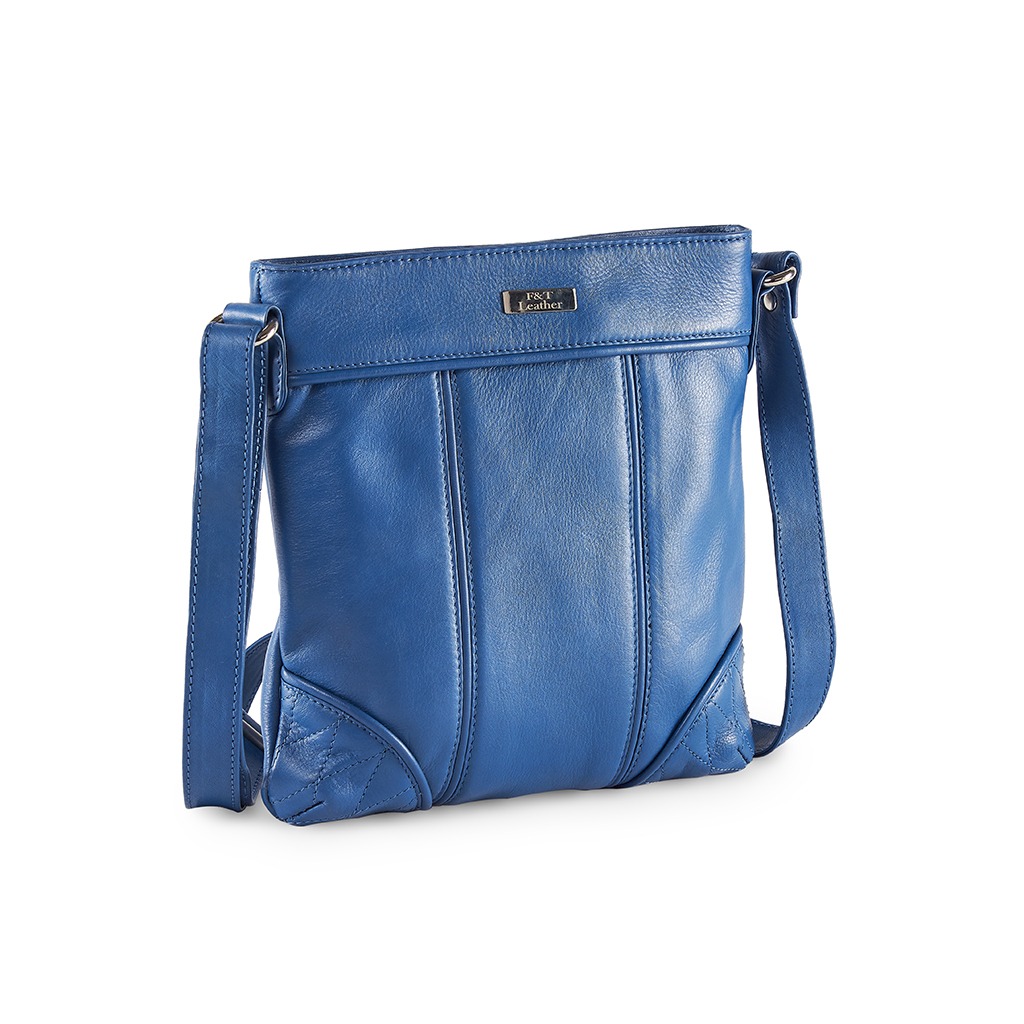 F&T Leather Genuine leather sling bag | Mini size (FT6004) - 1.58L, Cobalt Blue, Cobalt Blue, 1 sling bag, Flavour and Trends Pvt. Ltd., 365gm, Sling bag