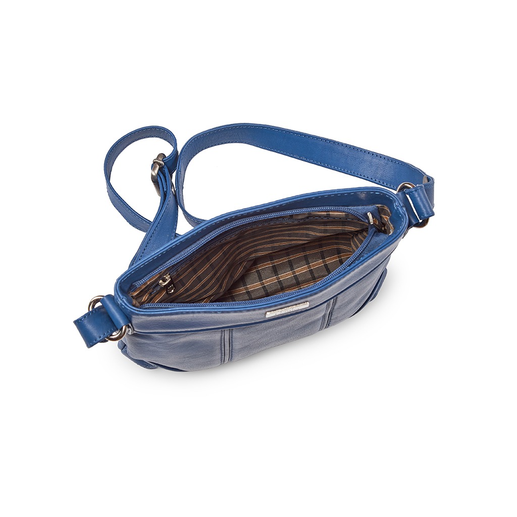 F&T Leather Genuine leather sling bag | Mini size (FT6004) - 1.58L, Cobalt Blue, Cobalt Blue, 1 sling bag, Flavour and Trends Pvt. Ltd., 365gm, Sling bag