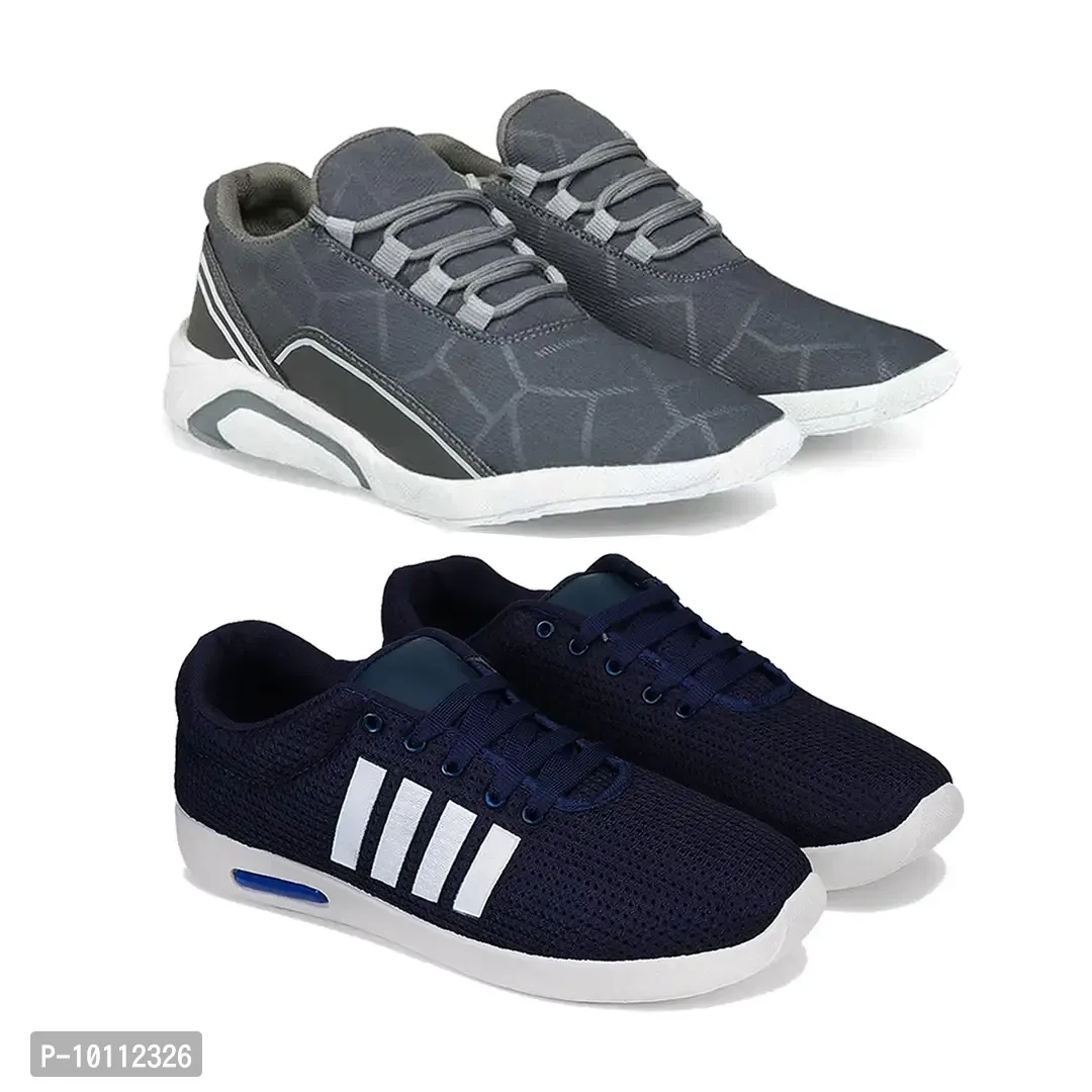 Stylish Fancy Canvas Sports Walking Shoes For Men - 8UK