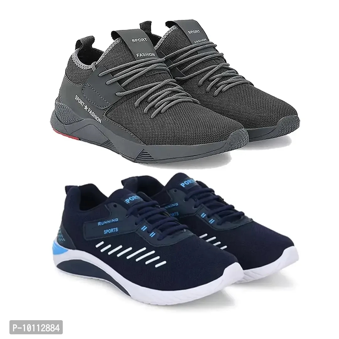 Stylish Fancy Canvas Sports Walking Shoes For Men - 9UK