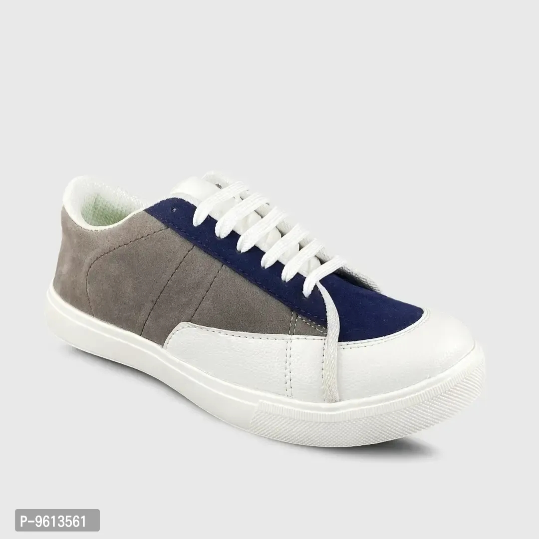 Stylish Fancy Synthetic Leather Casual Sneakers Shoes For Men - 10UK