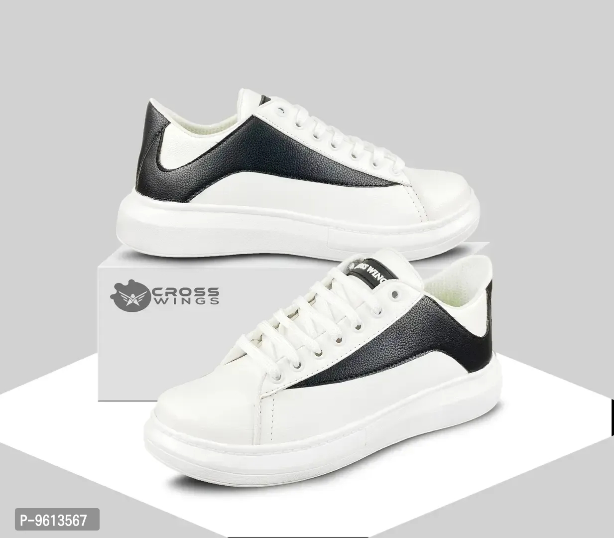 Stylish Fancy Synthetic Leather Casual Sneakers Shoes For Men - 10UK