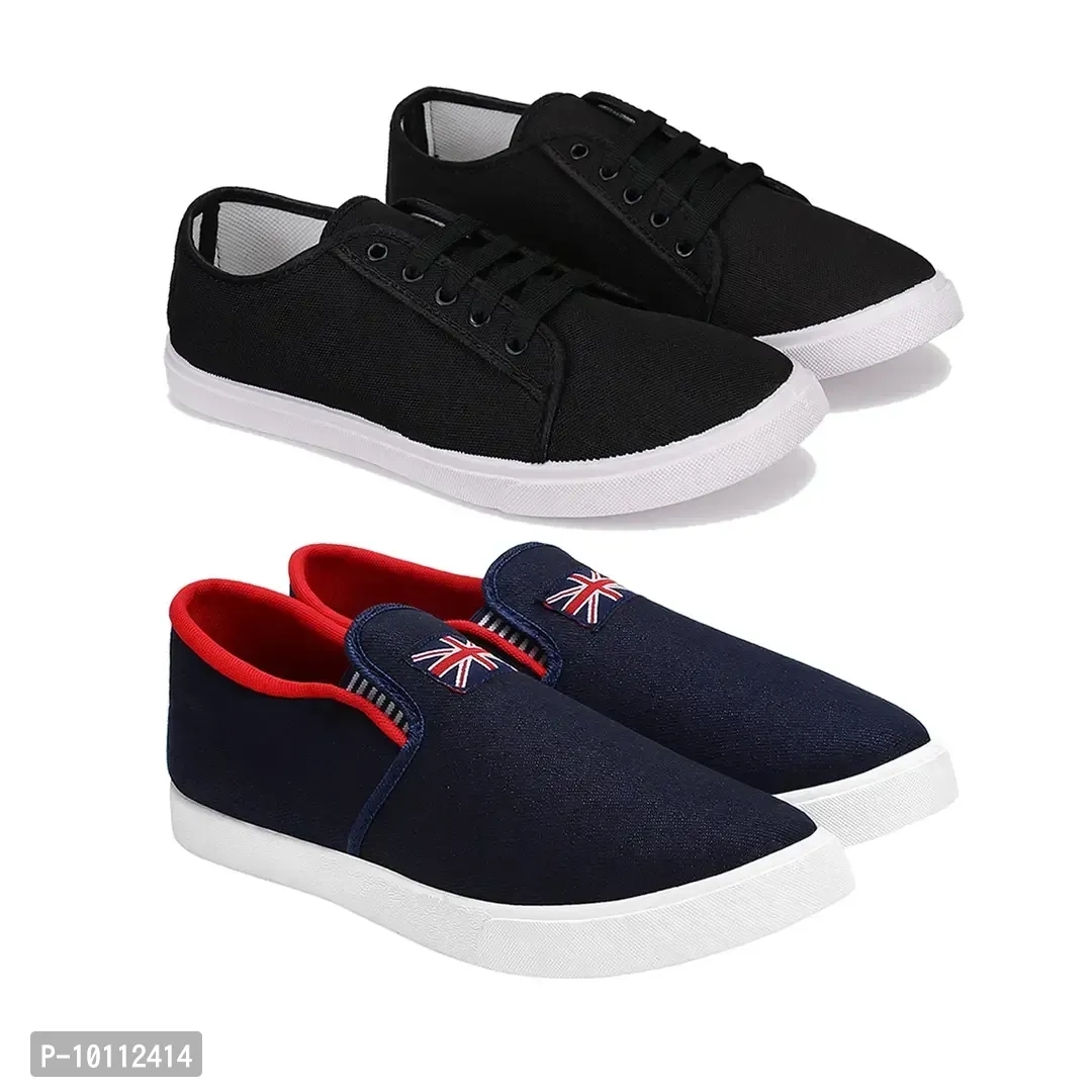 Stylish Fancy Canvas Sneakers Walking Shoes For Men - 8UK