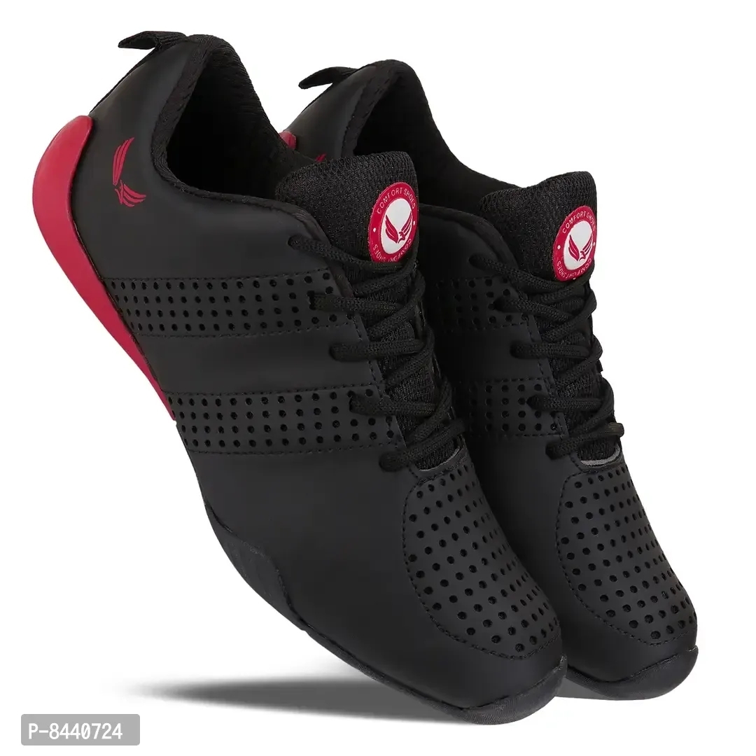 Trendy Resin Black Running Walking Gym And Hiking Sports Shoes For Men - 9UK