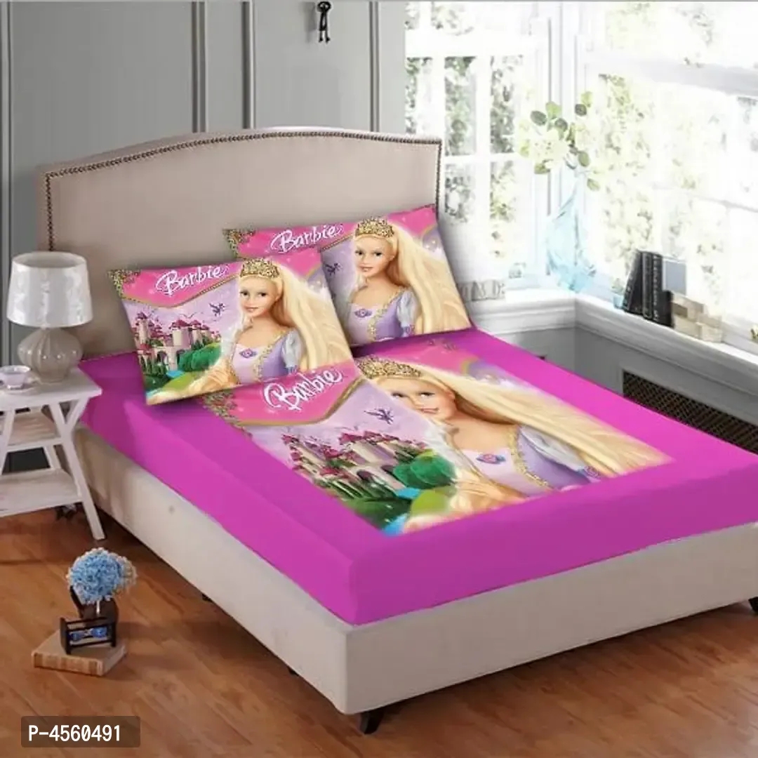 Beautiful Velvet Kids Bedsheet with 2 Pillowcover