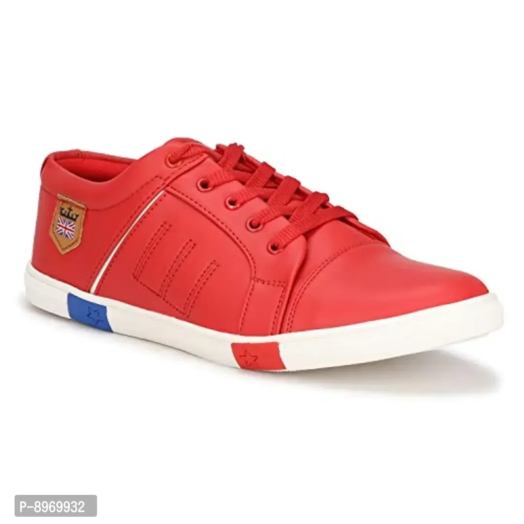 Zovim Men's Casual Shoes - 10UK, Red-White