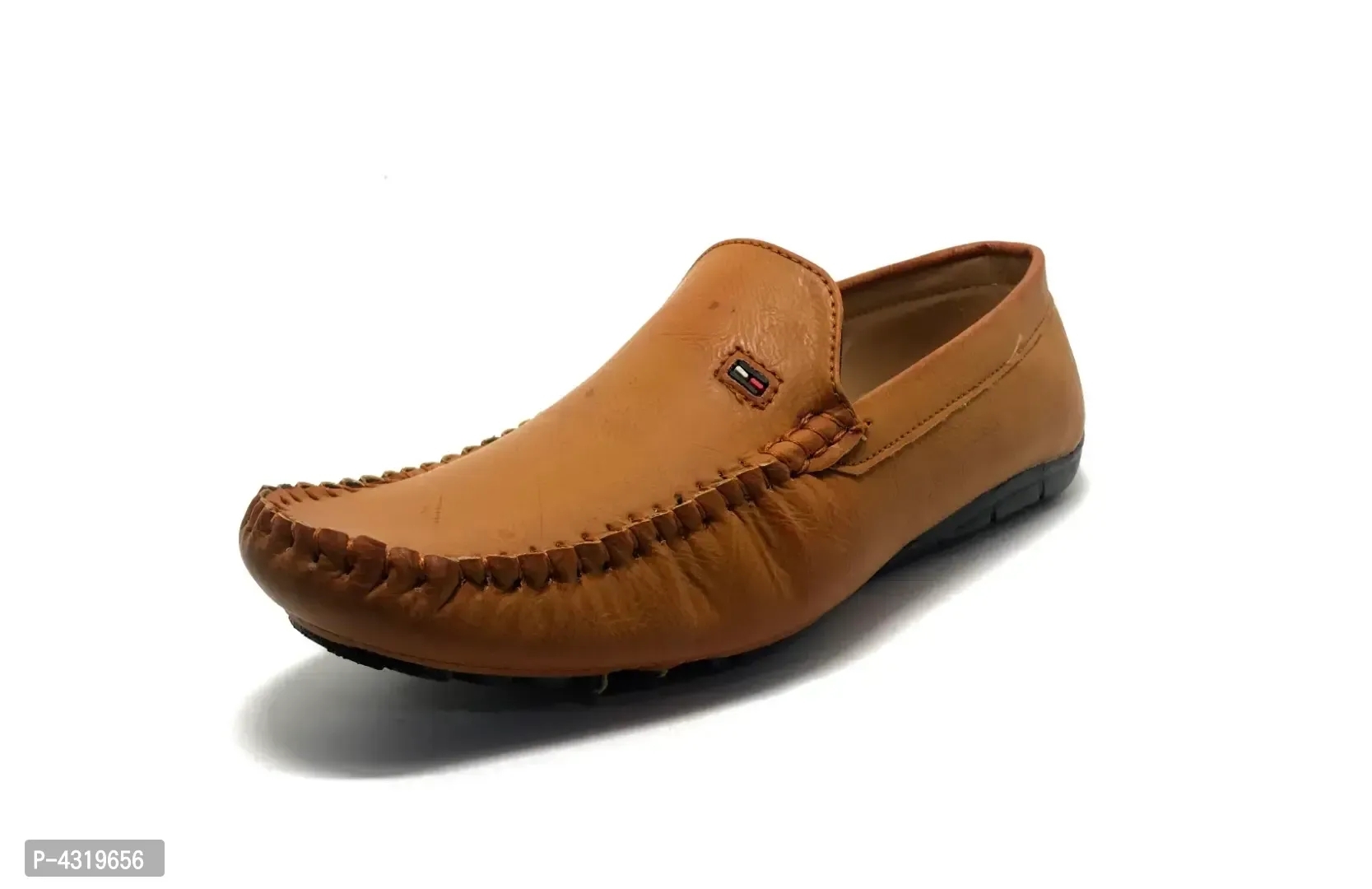 Elite Tan Synthetic Solid Loafers For Men - 6UK, Tan