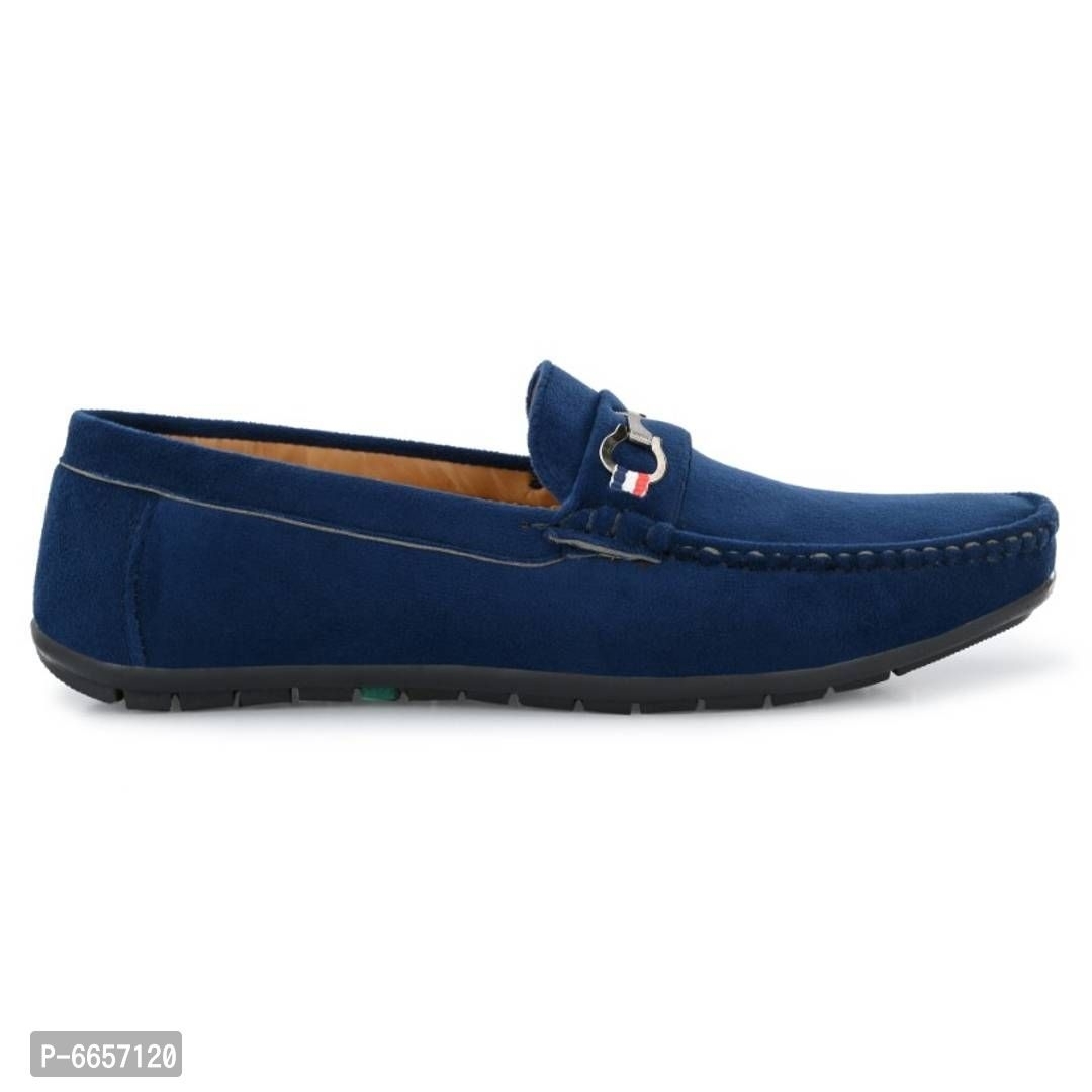 Designer Synthetic Loafer For Men - Navy Blue, 10UK