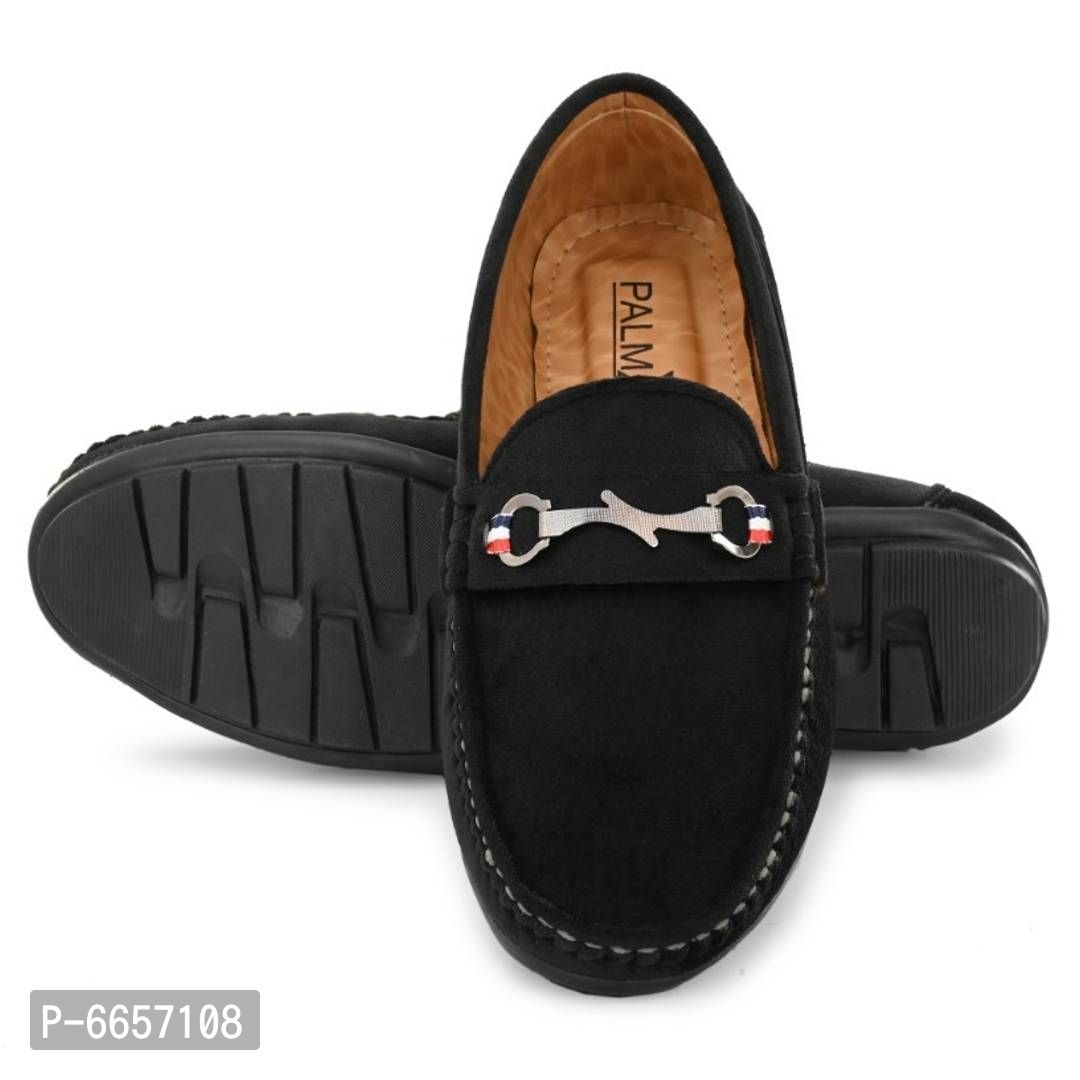 Designer Synthetic Loafer For Men - Black, 6UK