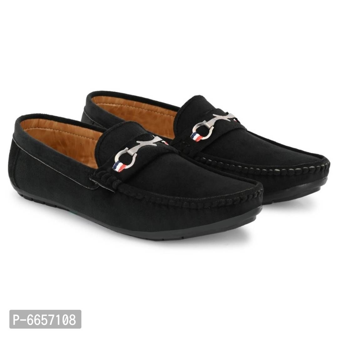 Designer Synthetic Loafer For Men - Black, 9UK