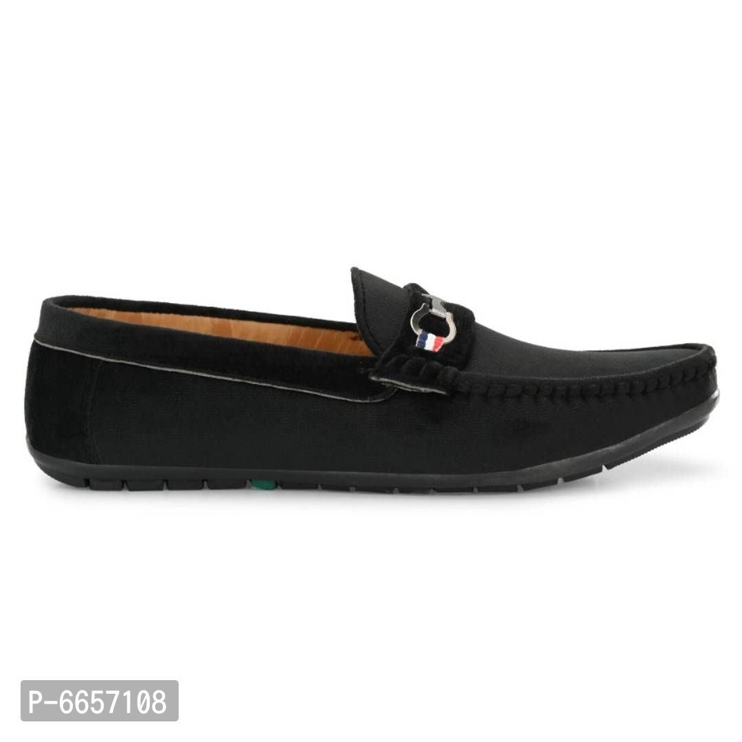 Designer Synthetic Loafer For Men - Black, 9UK