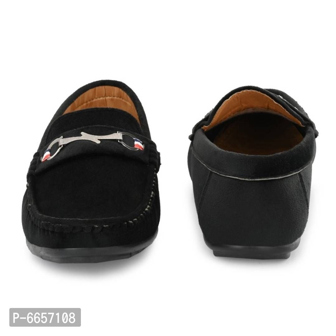 Designer Synthetic Loafer For Men - Black, 9UK